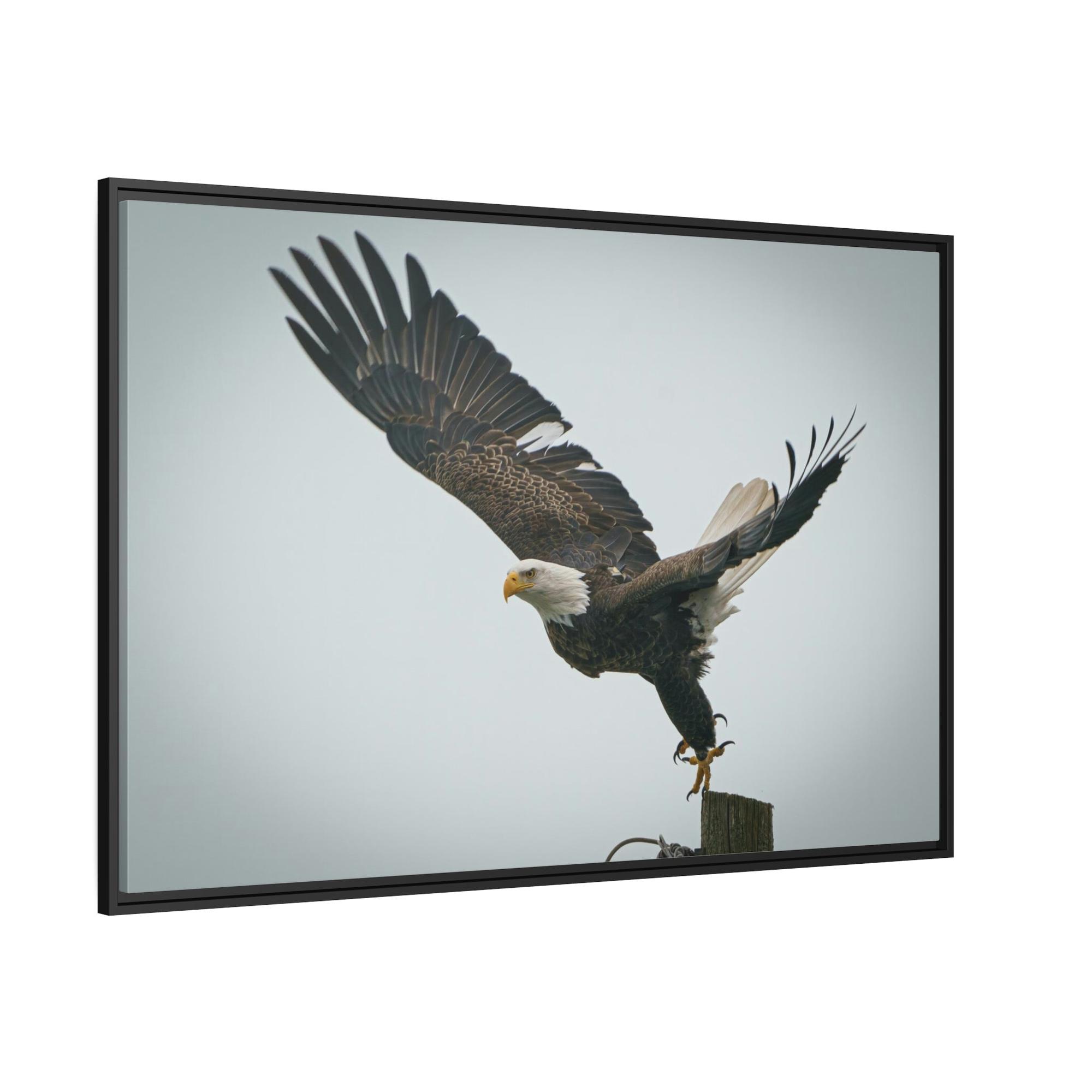 undefined Eagle's Wings Unbound: Framed Canvas Embracing the Spirit of Freedom
