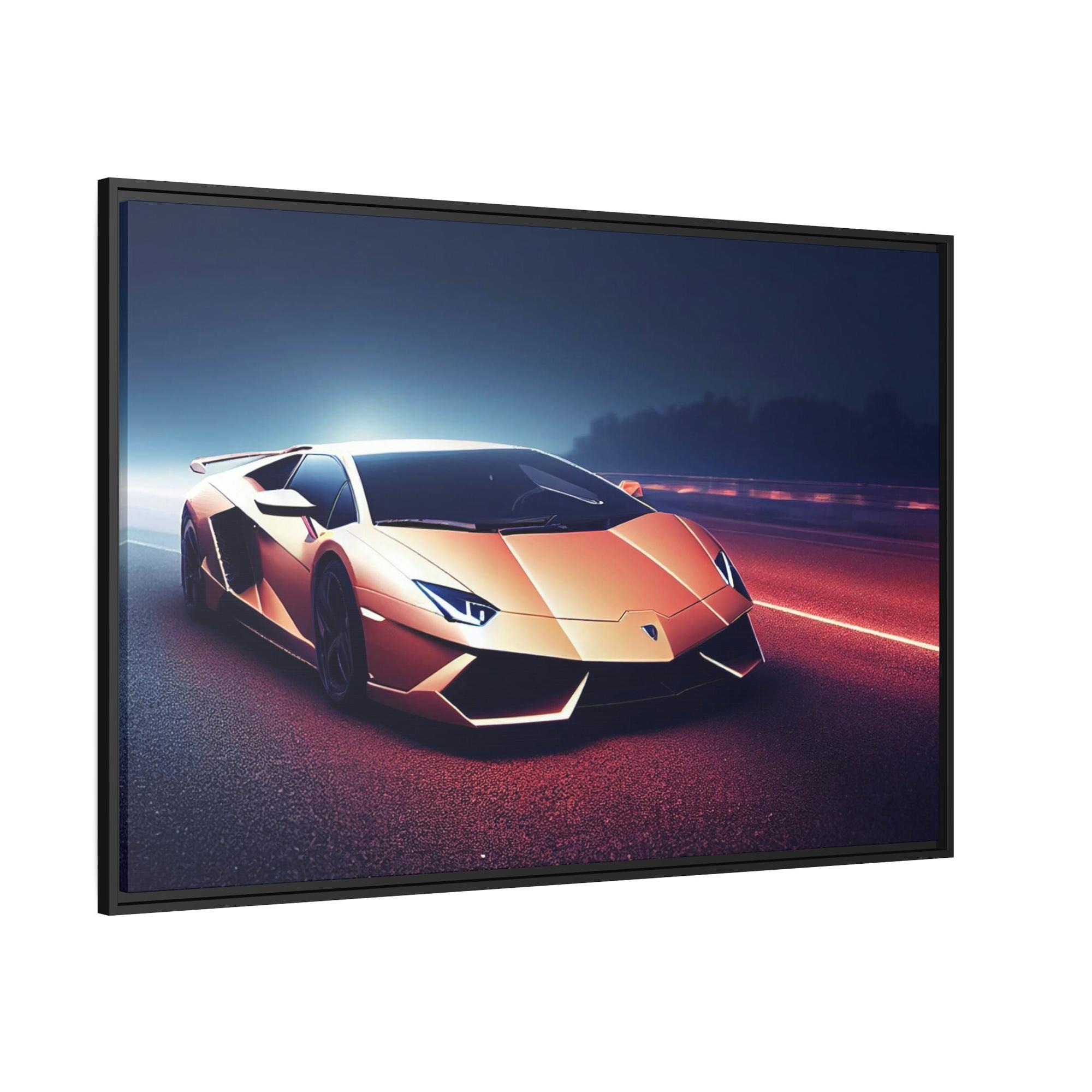 Lamborghini Masterpiece in Motion: Lamborghini Framed Canvas & Poster Print for Supercar Lovers