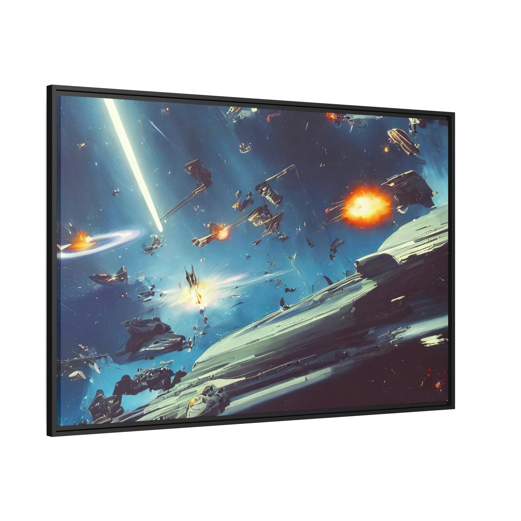 Star Wars Dark vs. Light: Framed Canvas & Poster Print of Epic Star Wars Duel