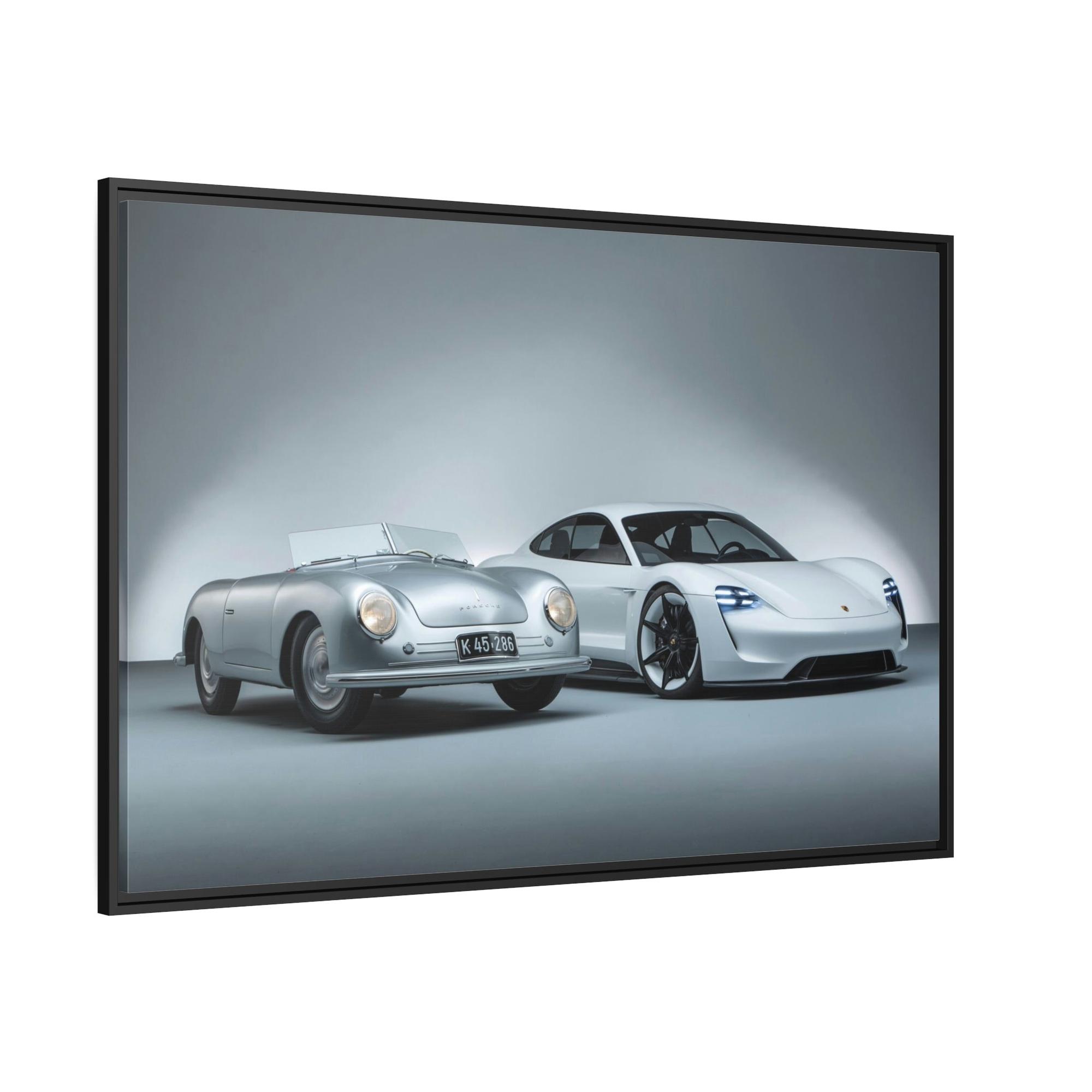 Porsche Porsche Pair: A High-Quality Print on Canvas & Poster of Two Classic Cars