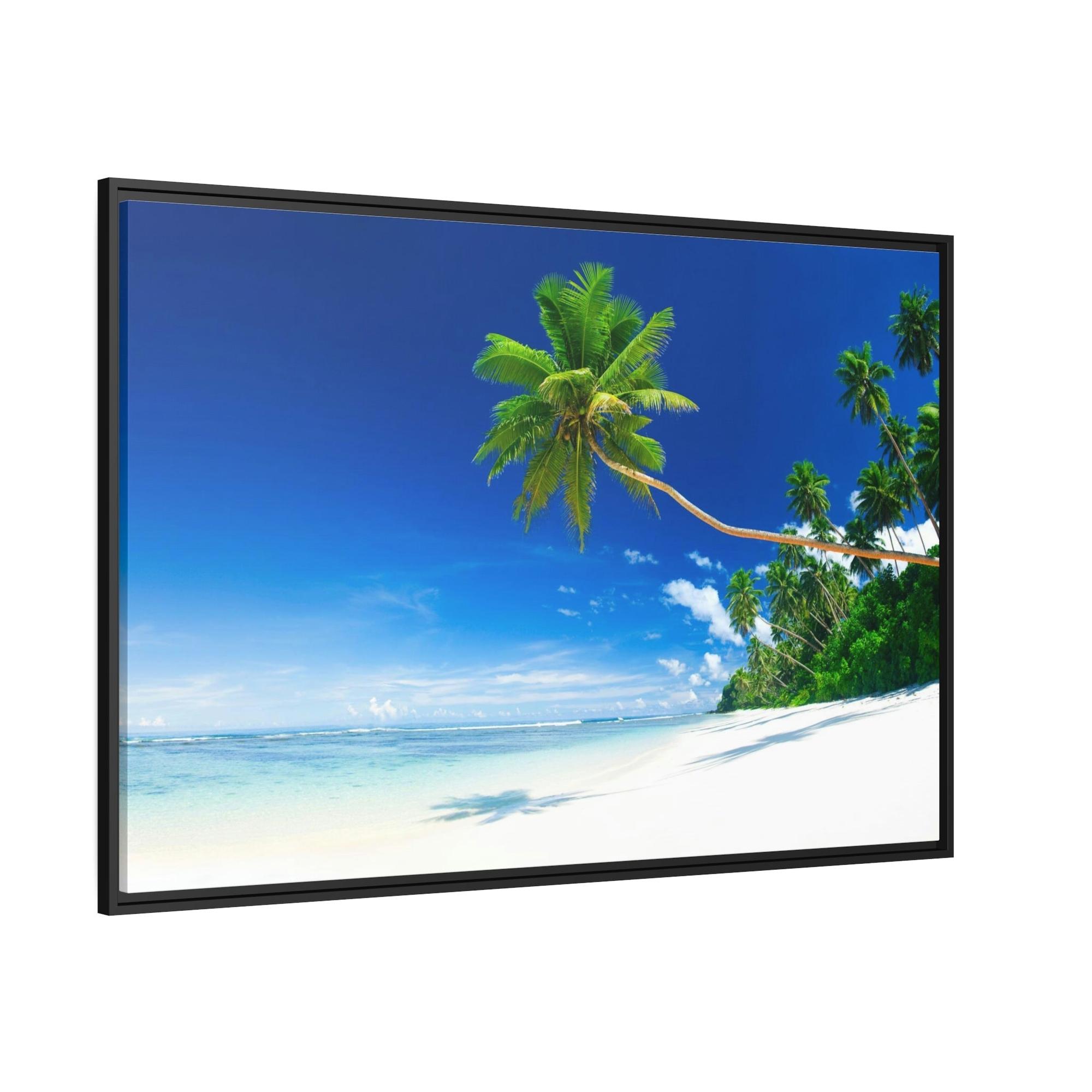undefined Seaside Serenity: Canvas & Poster Print of a Peaceful Beach on an Island