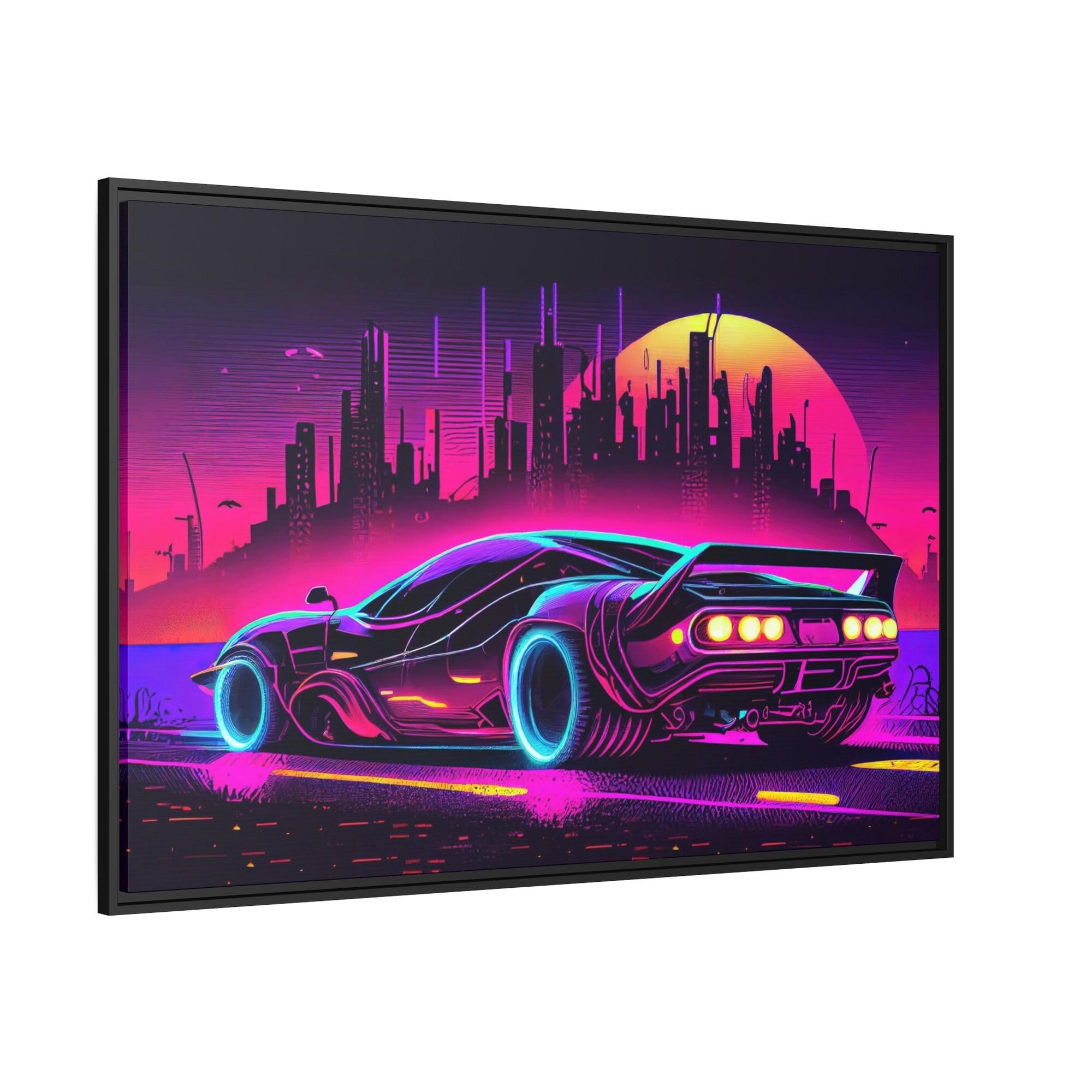 Neon Neon Illumination: Illuminating Wall Art Prints with Vibrant Colors on Canvas