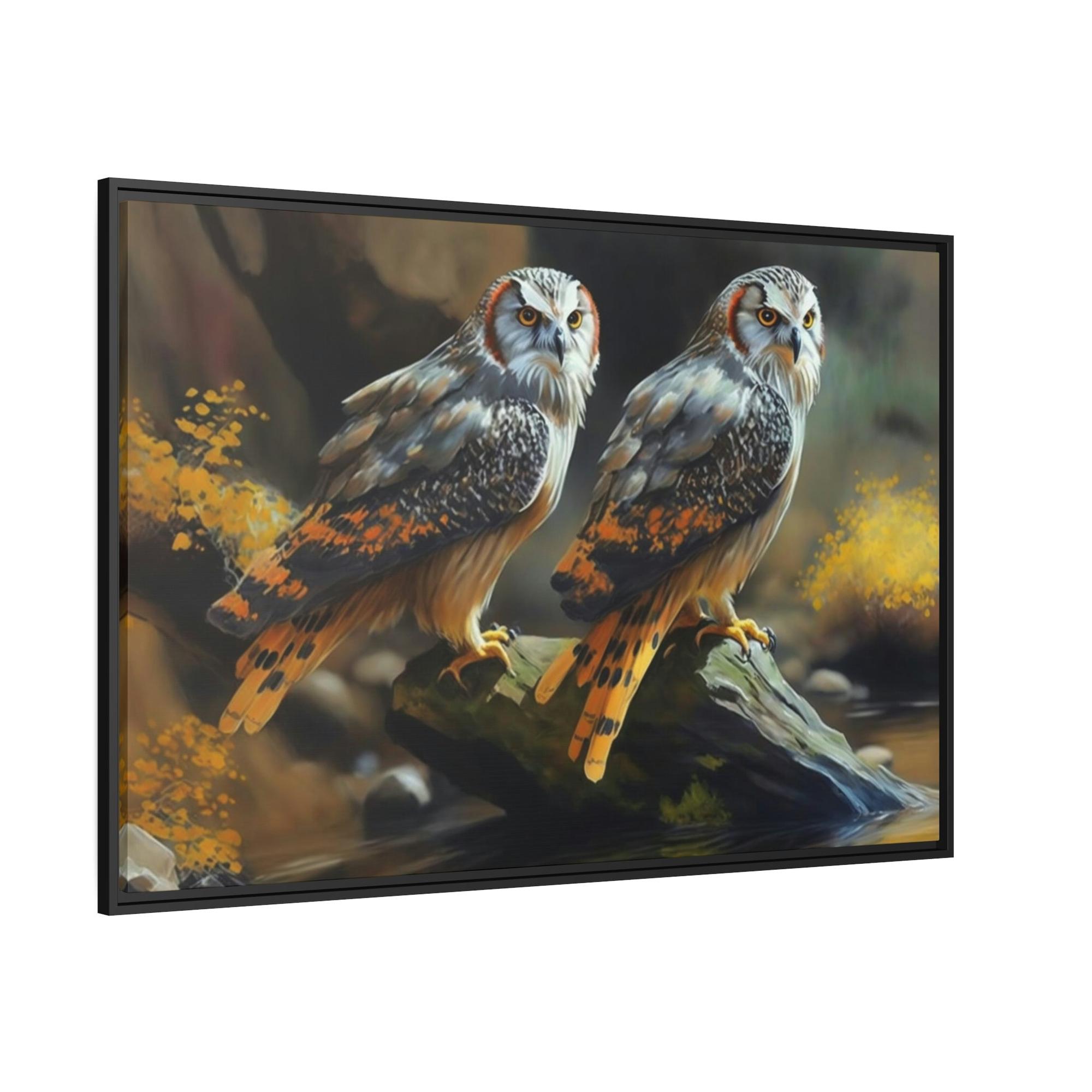 Owls Majestic Owls: An Artistic Depiction on Canvas