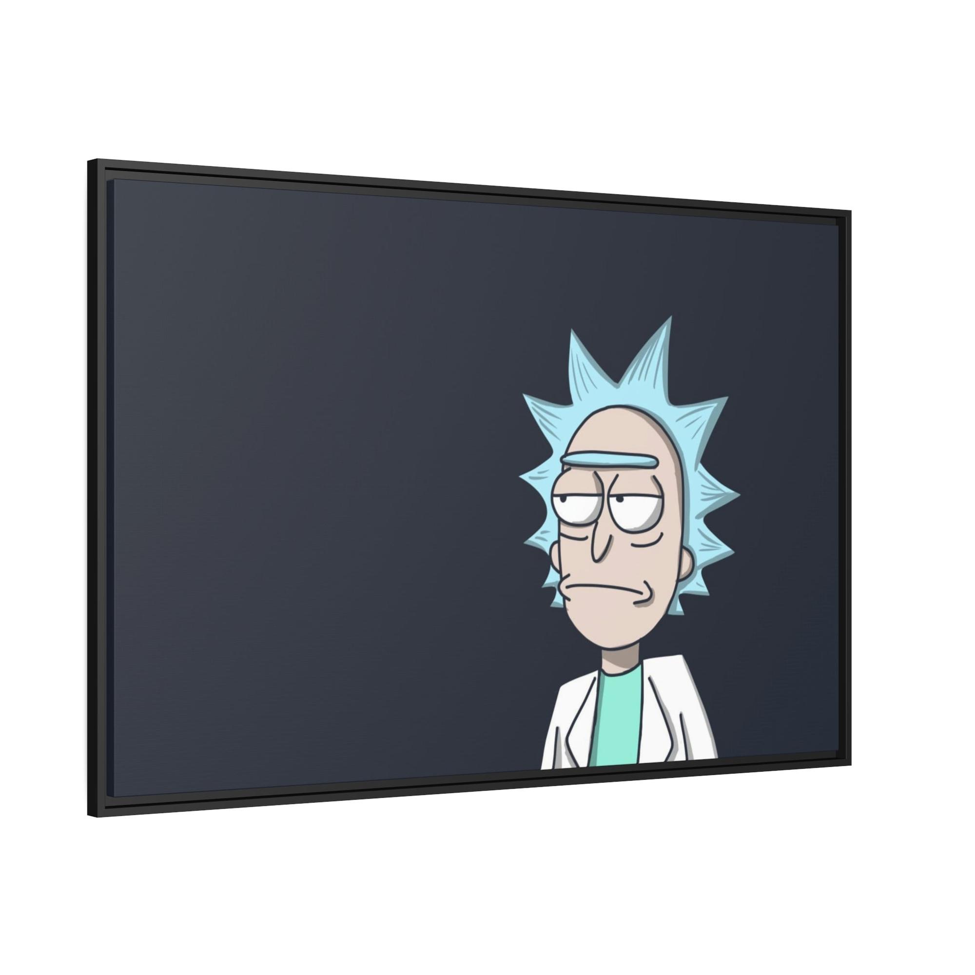 Rick And Morty Art Rick's Multiverse Adventures: Framed Canvas Wall Art Depicting the Iconic Rick from Rick and Morty