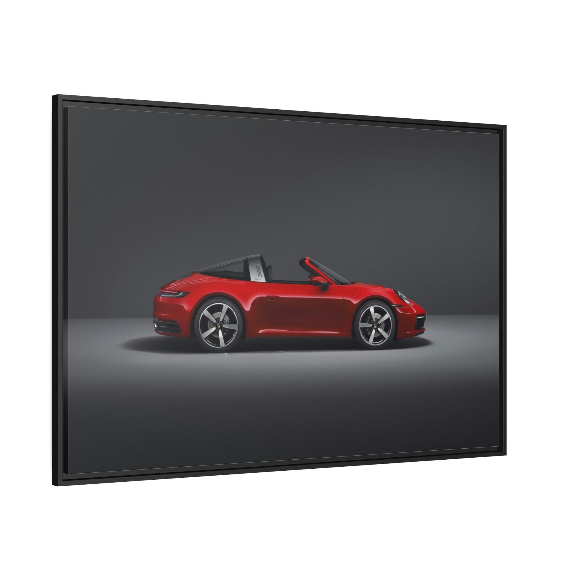 Porsche Ravishing Red: Canvas Wall Art Print of a Sleek and Stylish Red Porsche