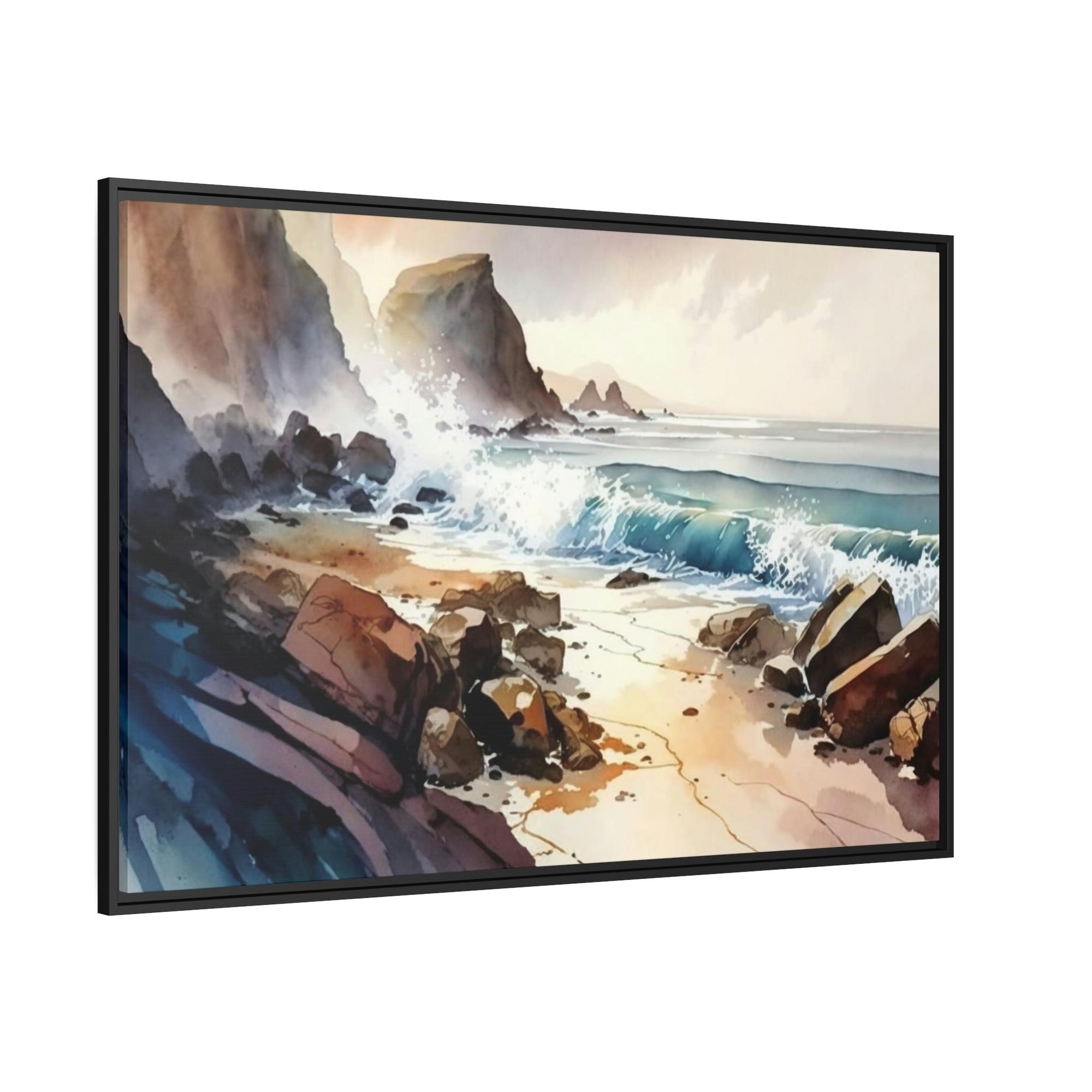 Coastal Coastal Serenity: Canvas & Poster Artwork of a Peaceful Beach Scene