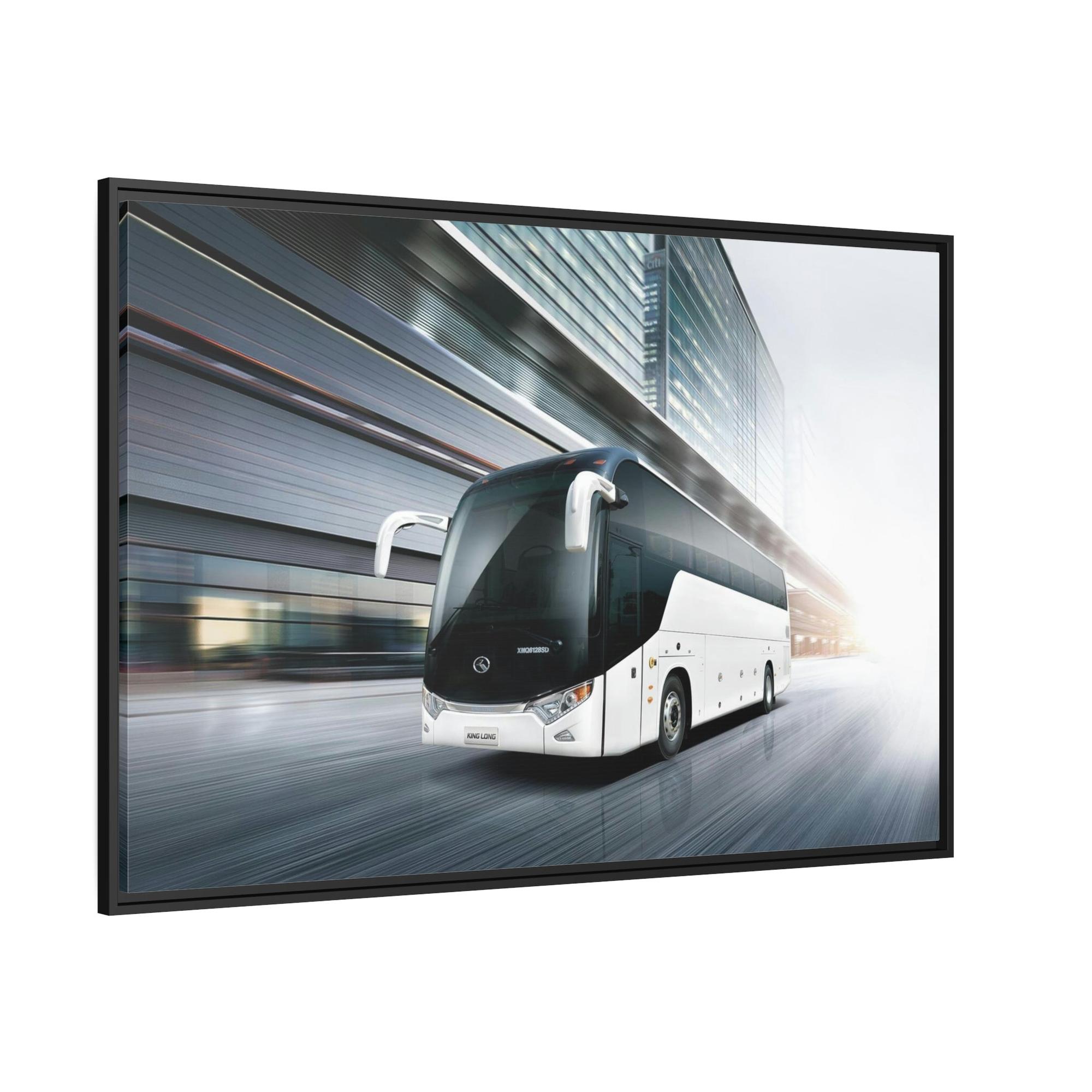 Bus Urbanscapes Unveiled: Bus Artwork on Framed Poster & Canvas
