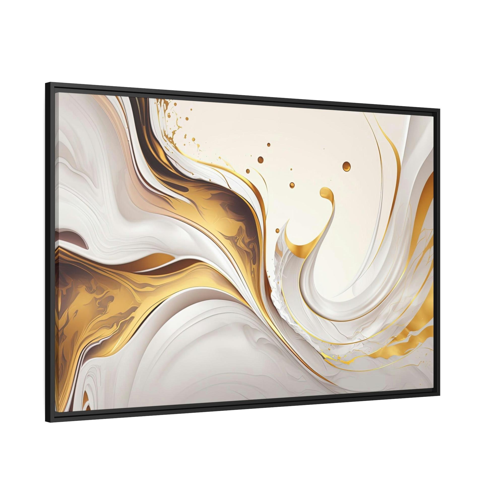 Gold Abstract Art Golden Melodies: Harmonious Gold Abstract Wall Art Print