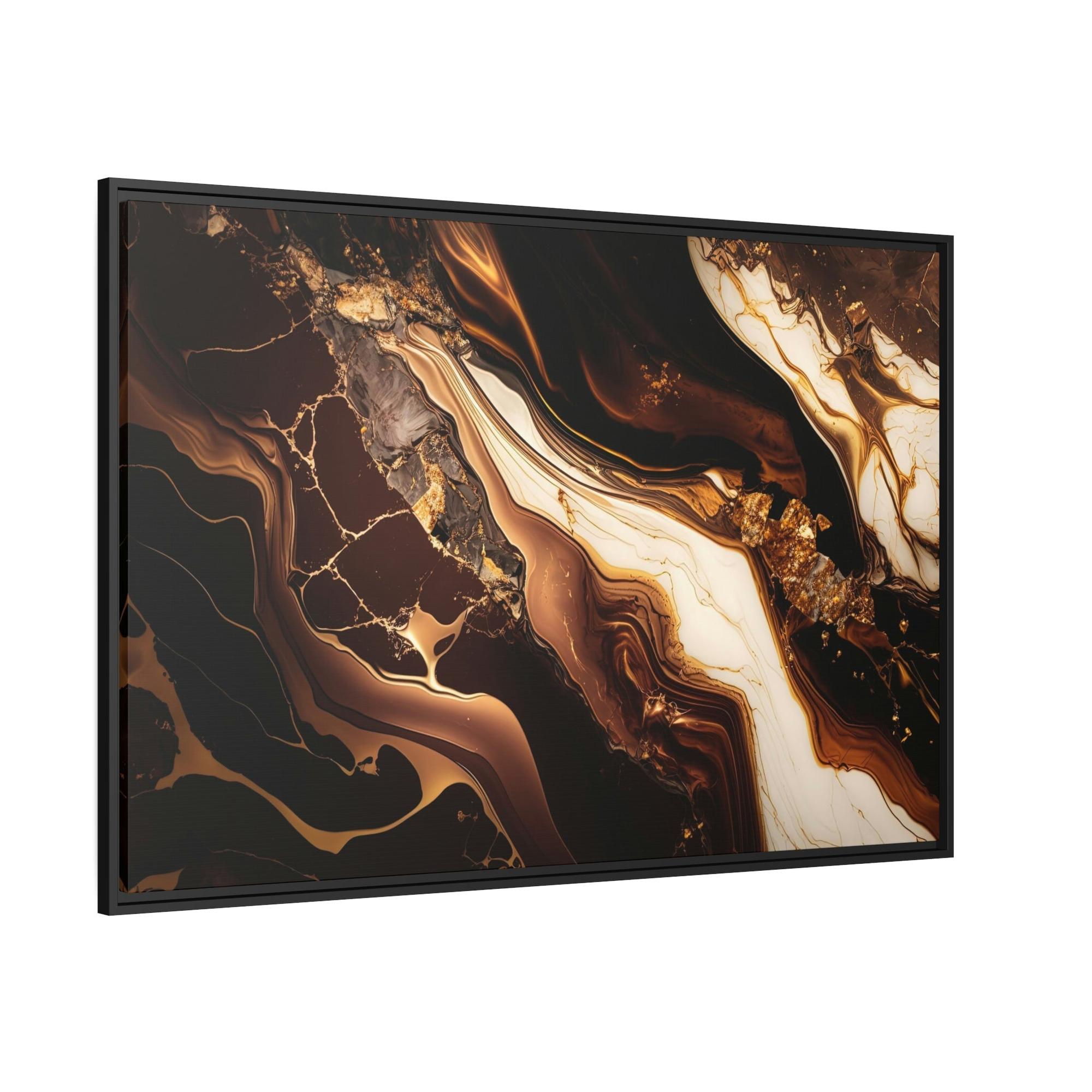 Gold Abstract Art Shimmering Masterpiece: Gold Abstract Wall Art on Canvas & Poster