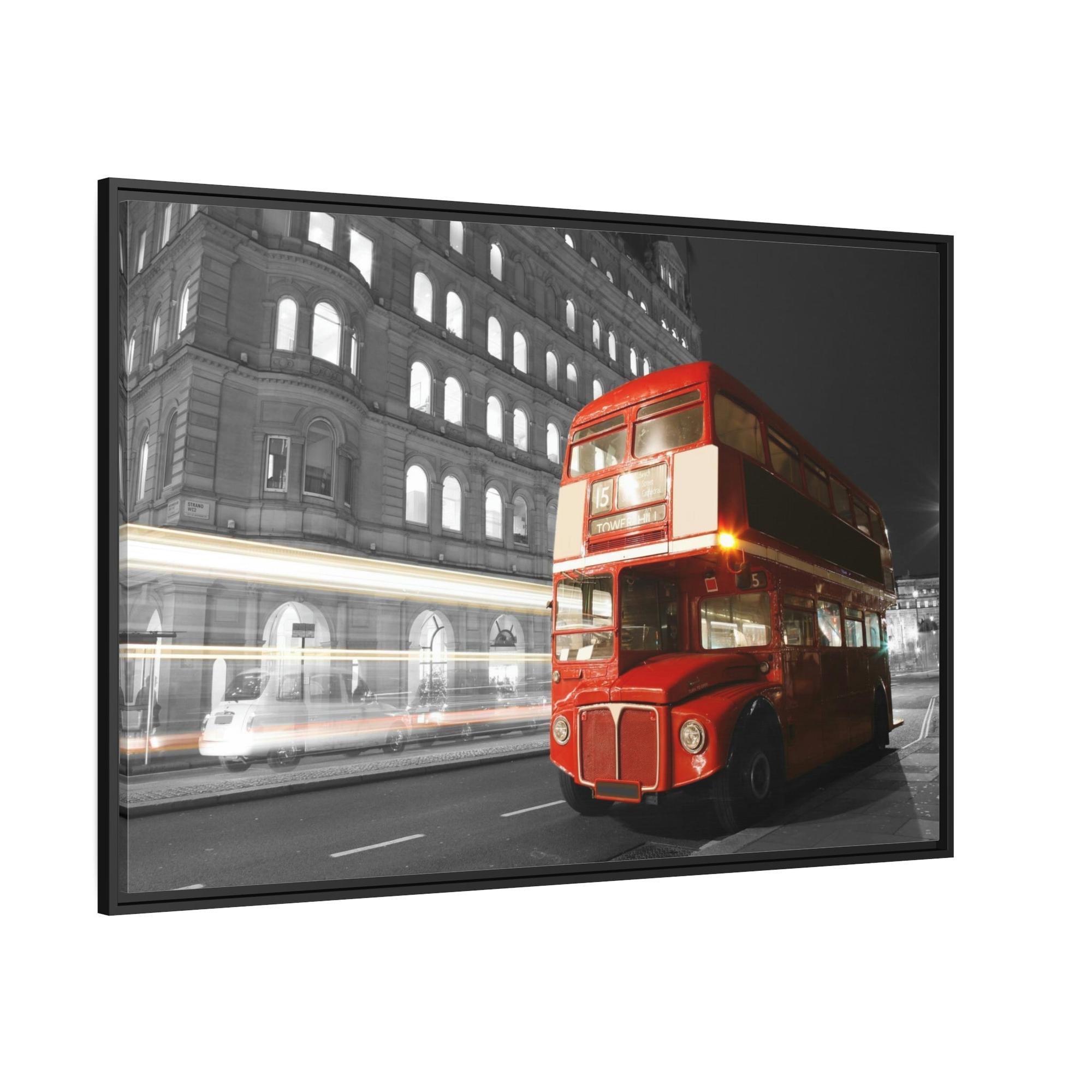 Bus Urban Rhythms: Bus Commute on Canvas & Poster Wall Art