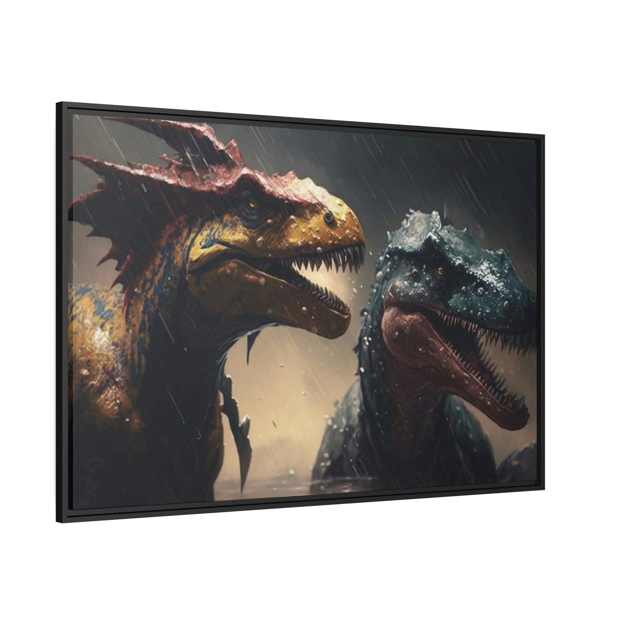 Dinosaurs The Reign of Dinosaurs: An Artistic Framed Canvas & Poster of Prehistoric Times
