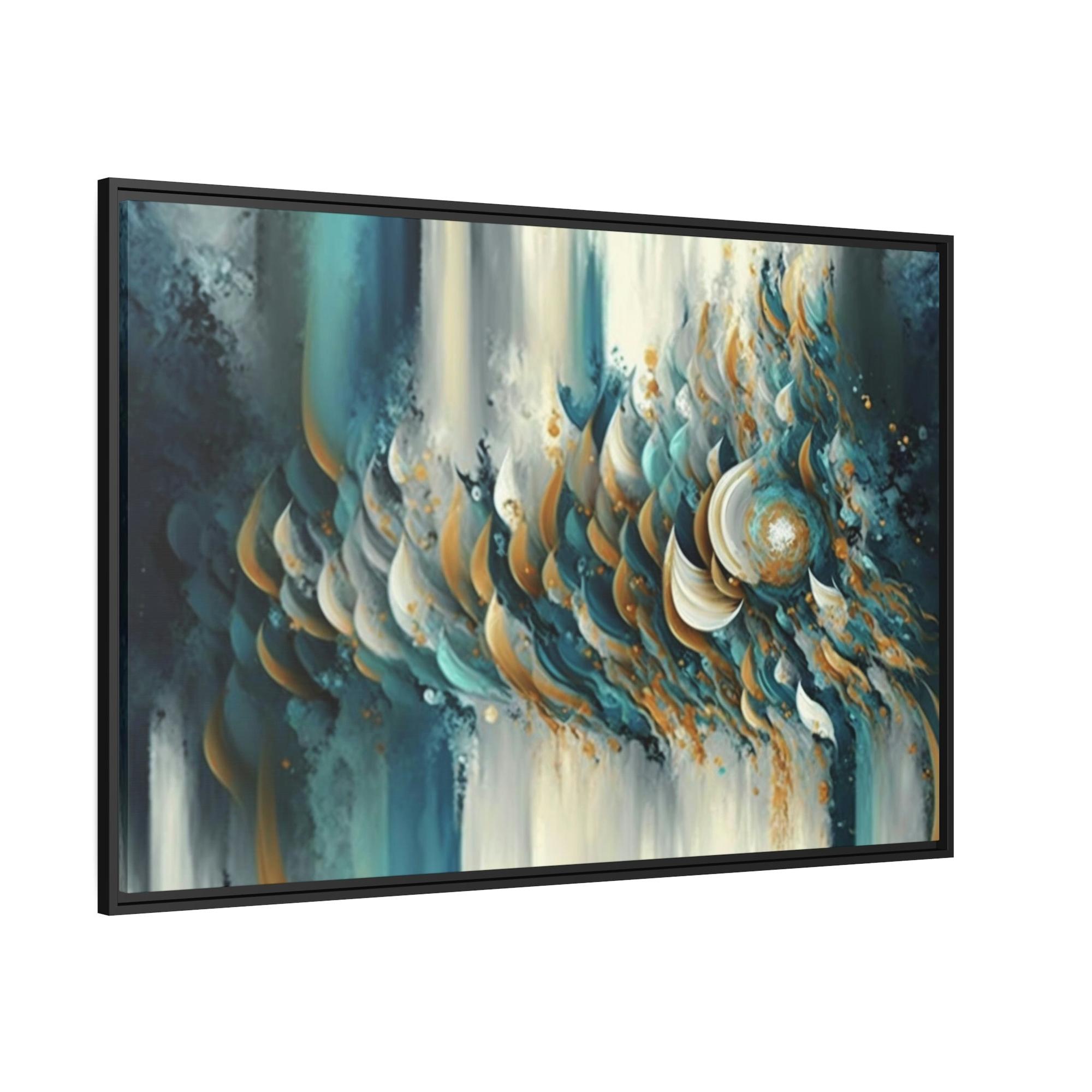 Teal Abstract Art Liquid Hues: Teal Abstraction