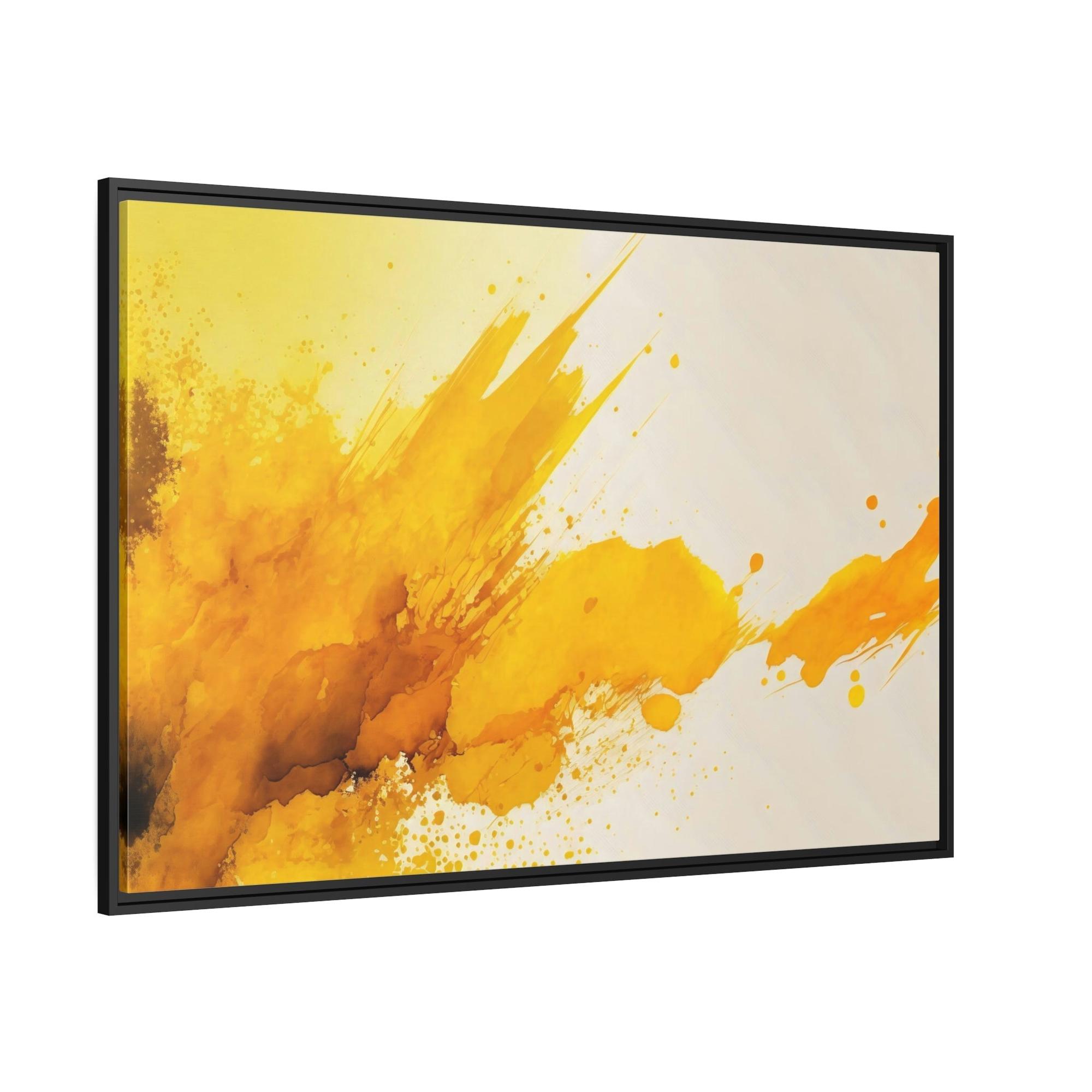 Yellow Abstract Sunshine: Bold and Cheerful Framed Poster and Canvas Print Art Featuring a Yellow Abstract Design