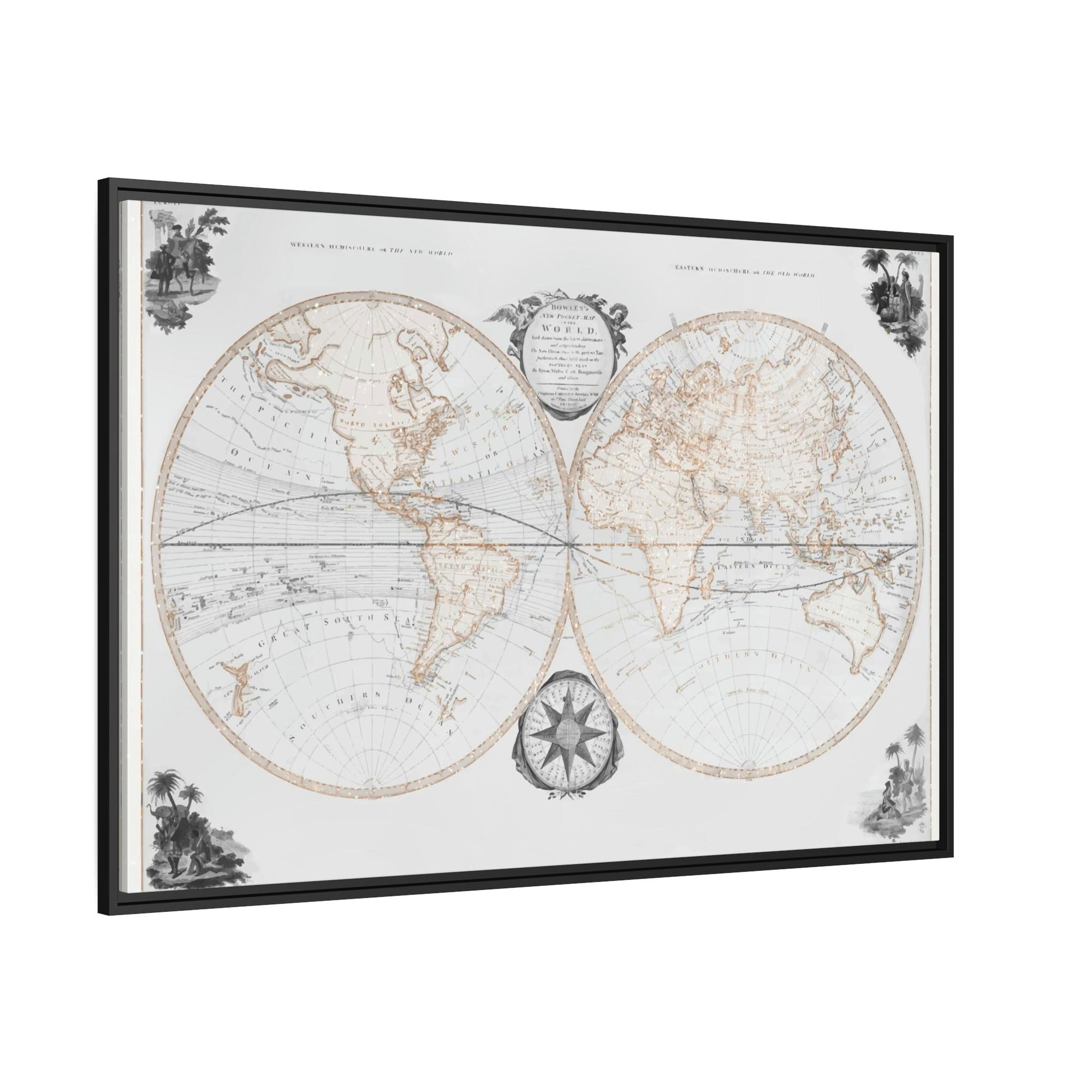 Vintage Maps Classic Cartography: A Painting of Vintage Maps as an Art Form