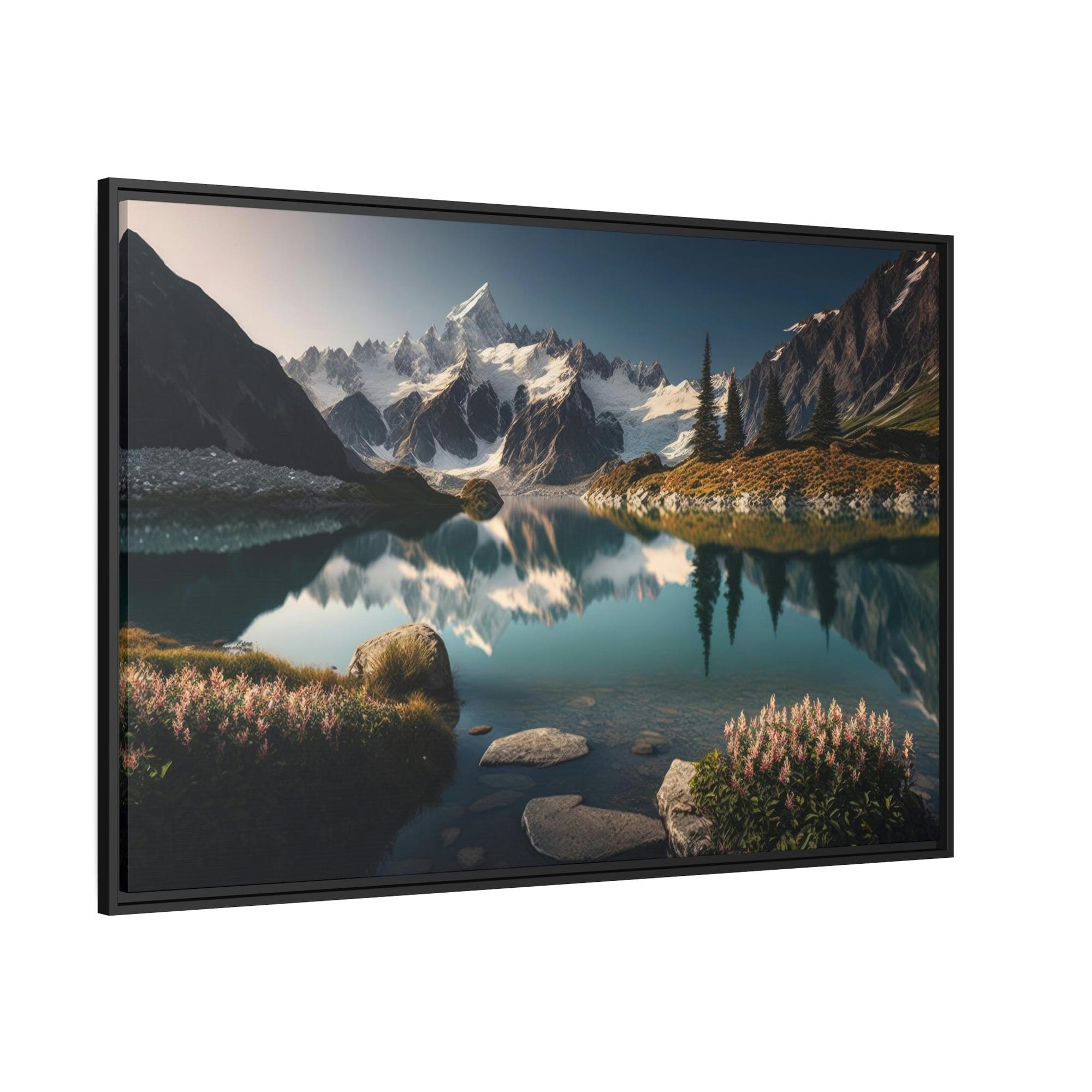 Lakes And Rivers Nature's Masterpiece: Framed Canvas and Poster Print of Lakes and Rivers