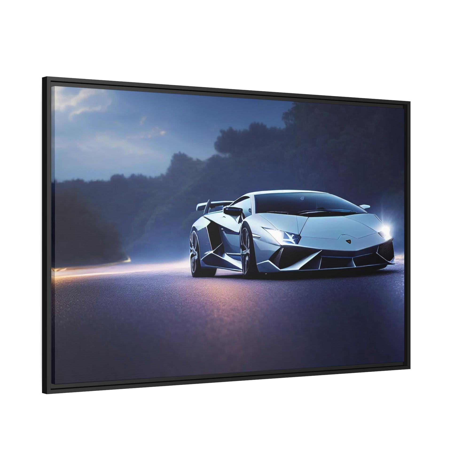 Lamborghini Power and Style: Lamborghini Print on Framed Canvas & Poster for Automotive Art Fans