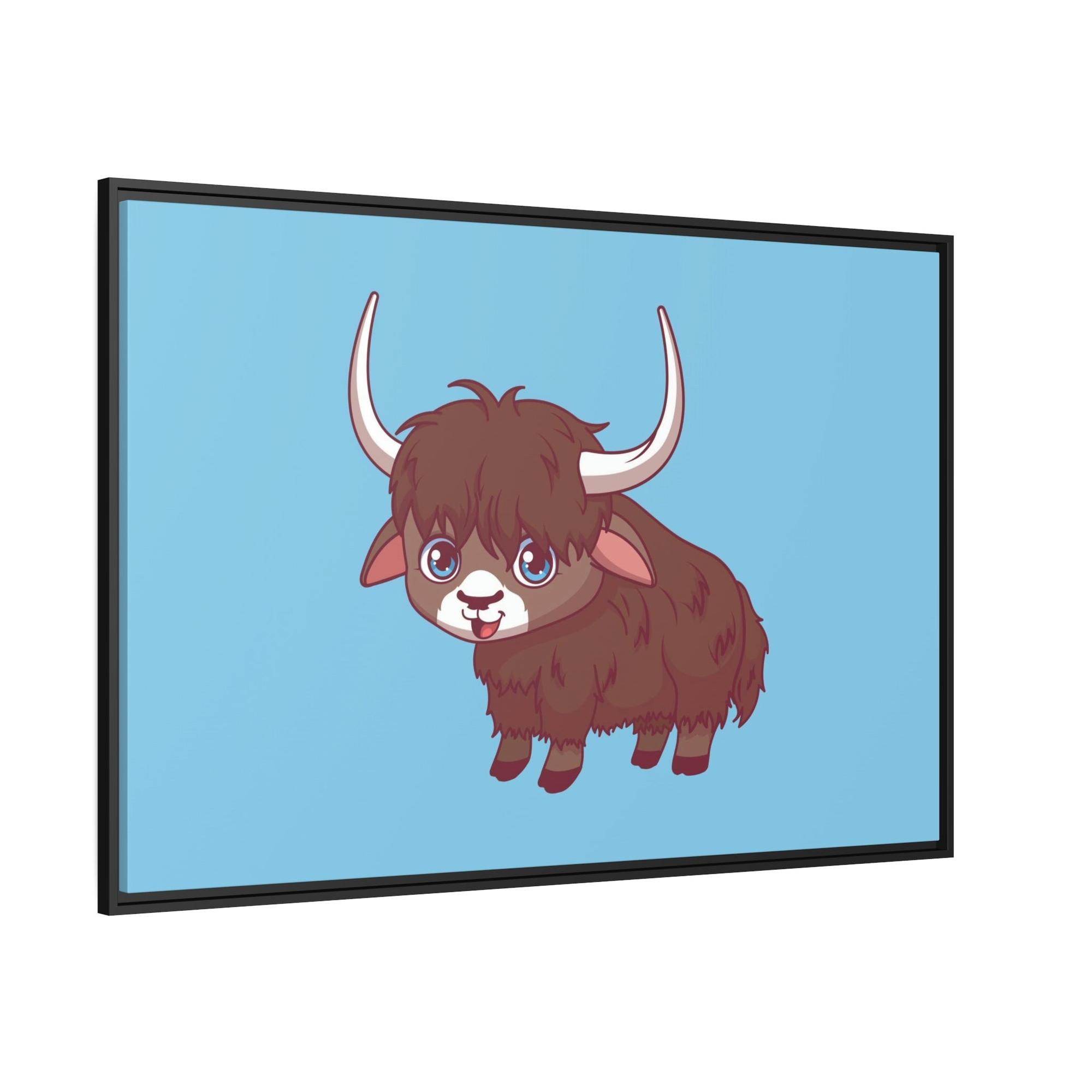 Cows Adorable Bovine: Framed Poster Wall Art Featuring a Sweet Cow Portrait for Kids' Room Decor