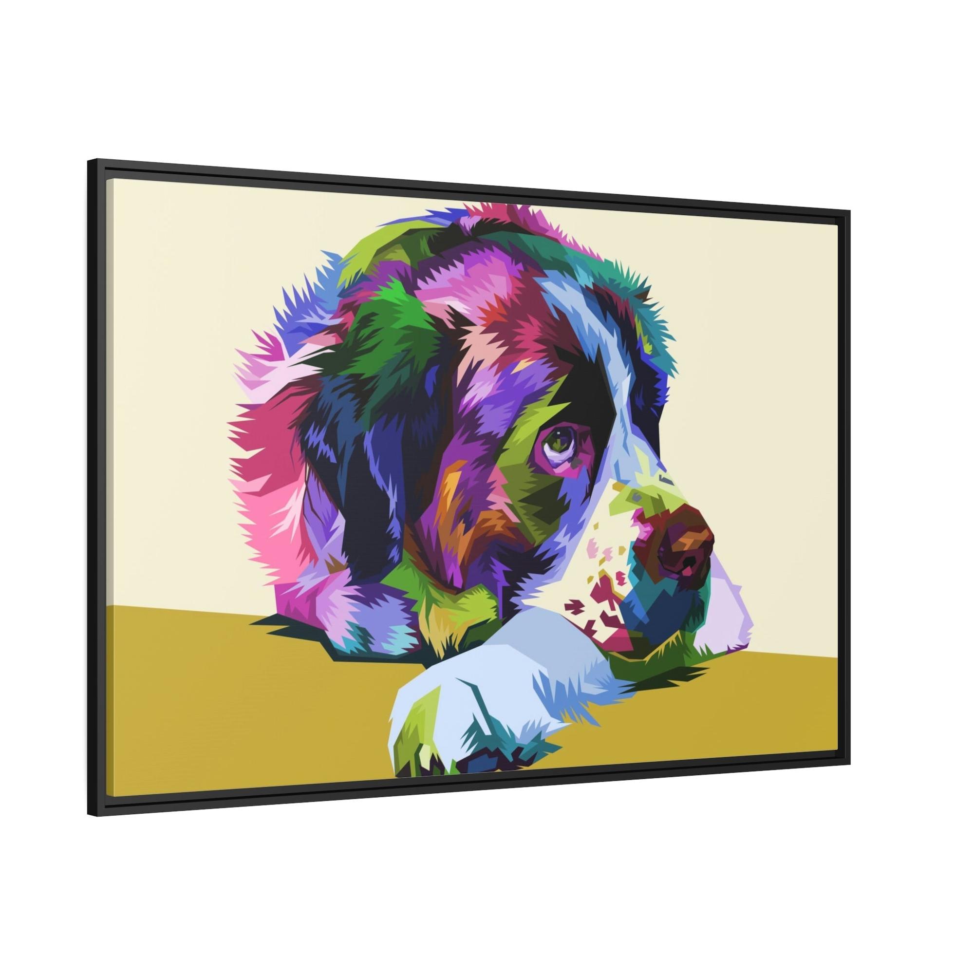 Dogs Paws for Relaxation: Poster of Dogs Taking it Easy on Framed Canvas