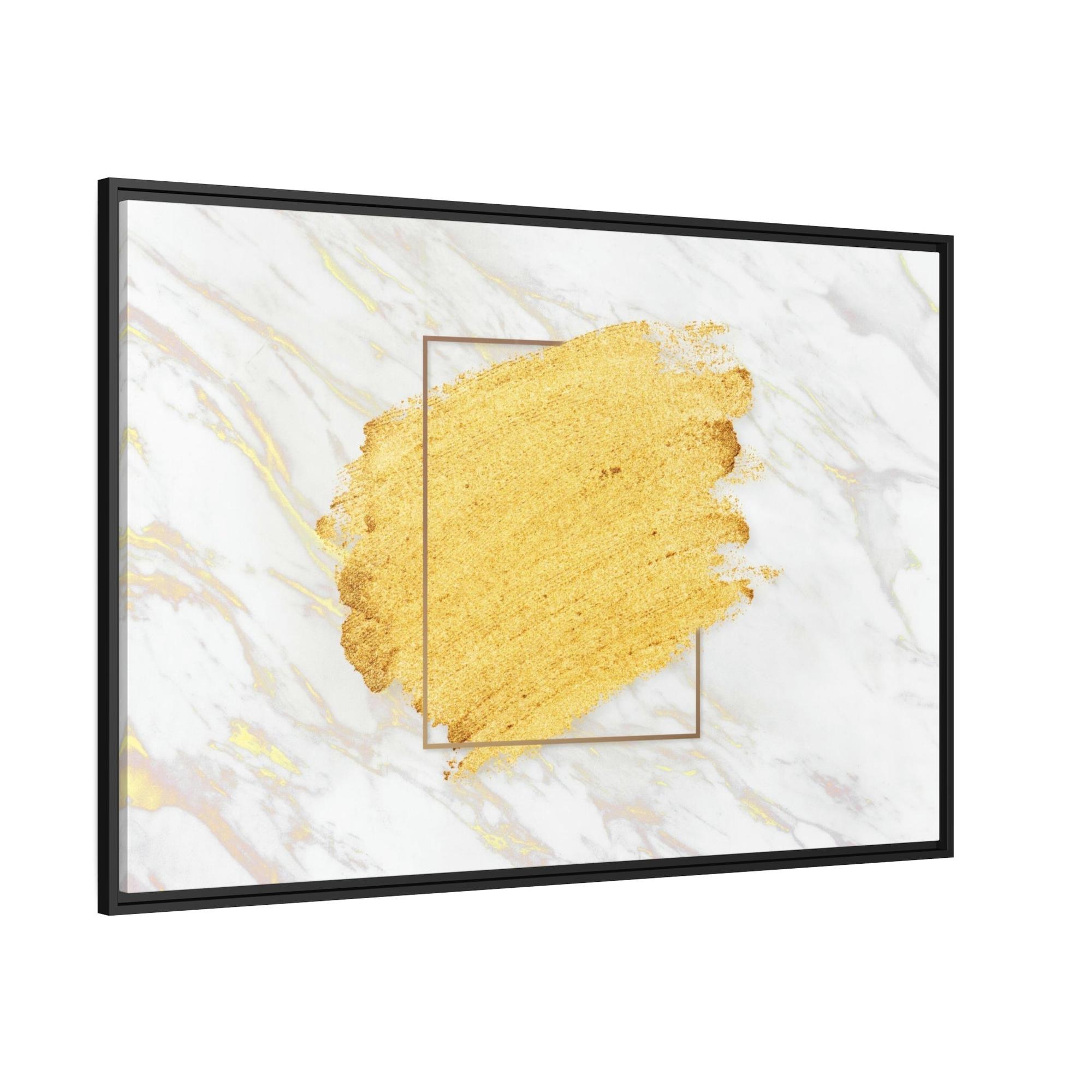Gold Abstract Art Golden Reflections: Captivating Print on Canvas of Abstract Gold Wall Art