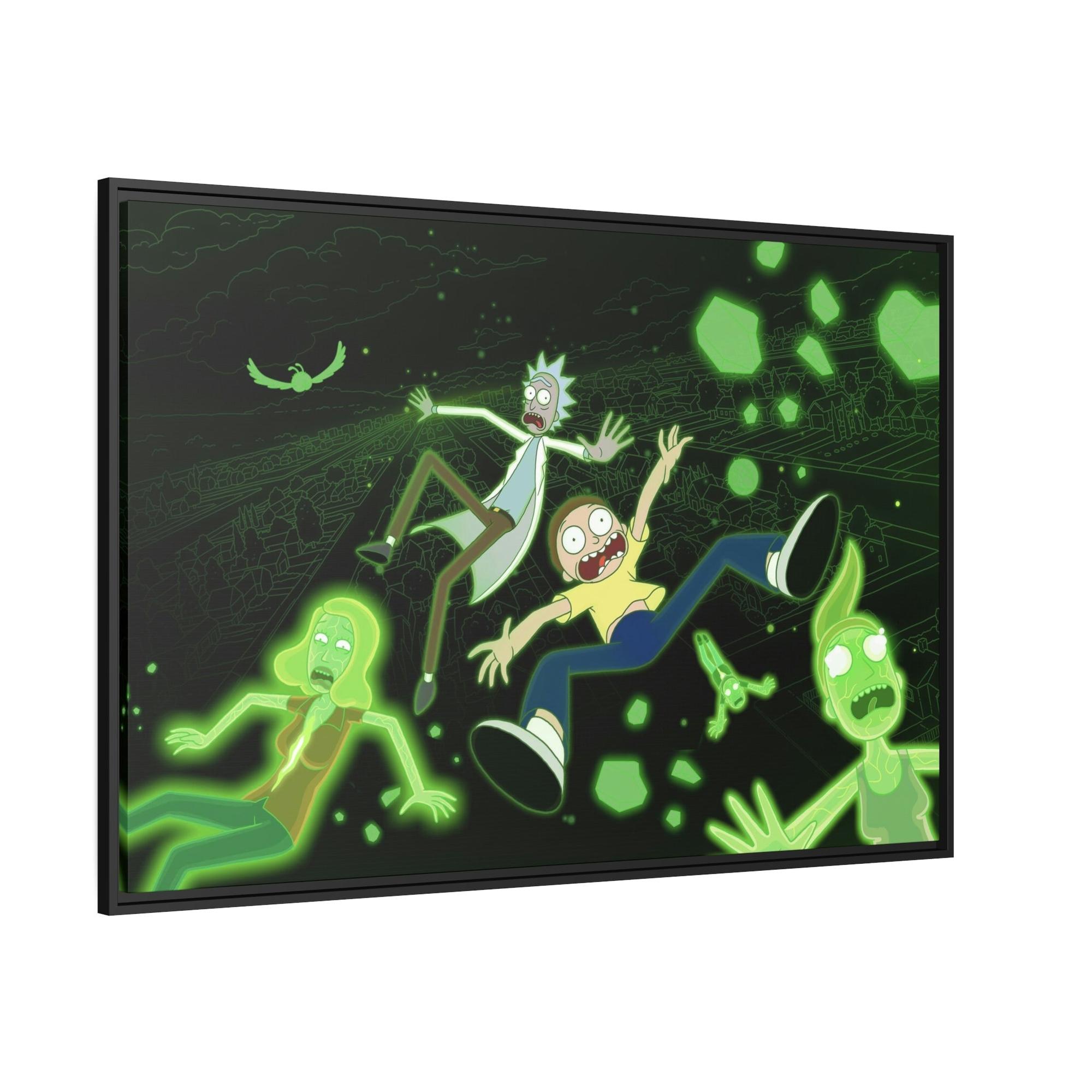 Rick And Morty Art Interdimensional Adventure: Rick and Morty Art Print on Canvas for Wall Art Enthusiasts