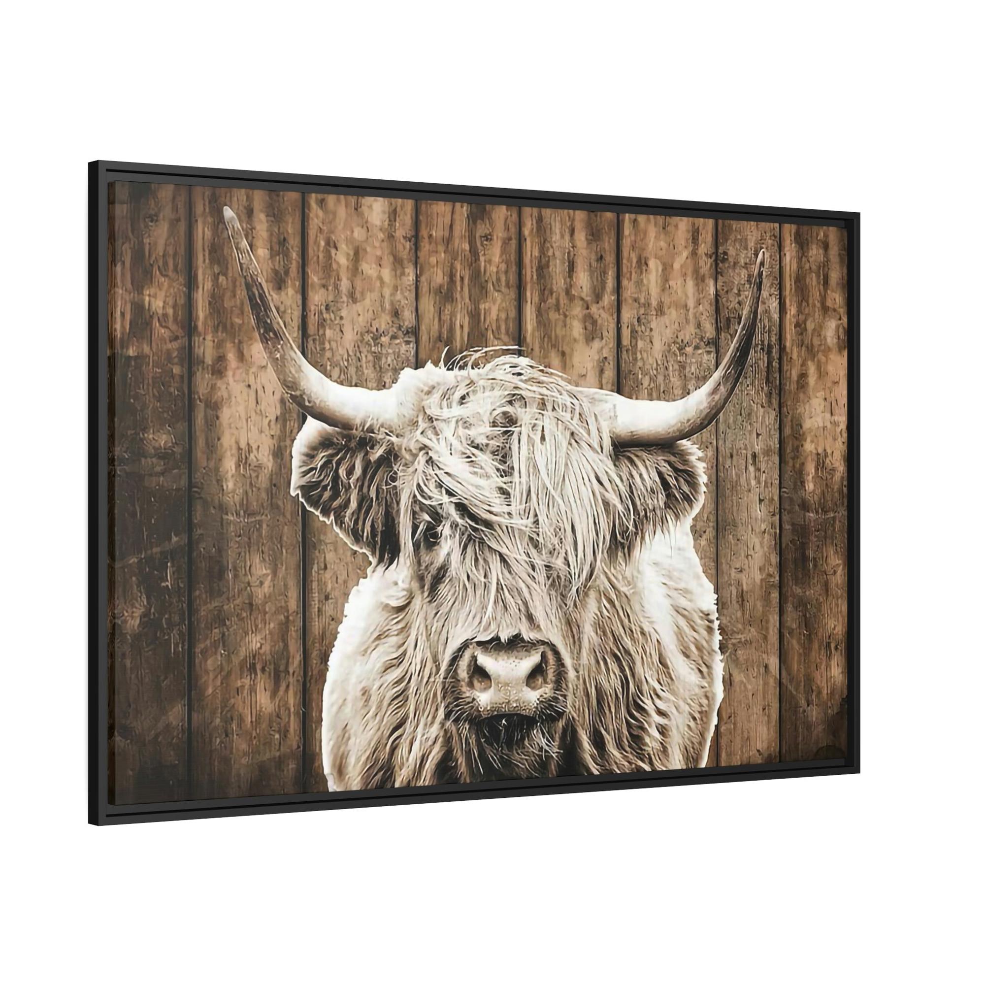 Highland Cow Highland Cow | Wild White Highland Cow | Canvas art — Pixoram
