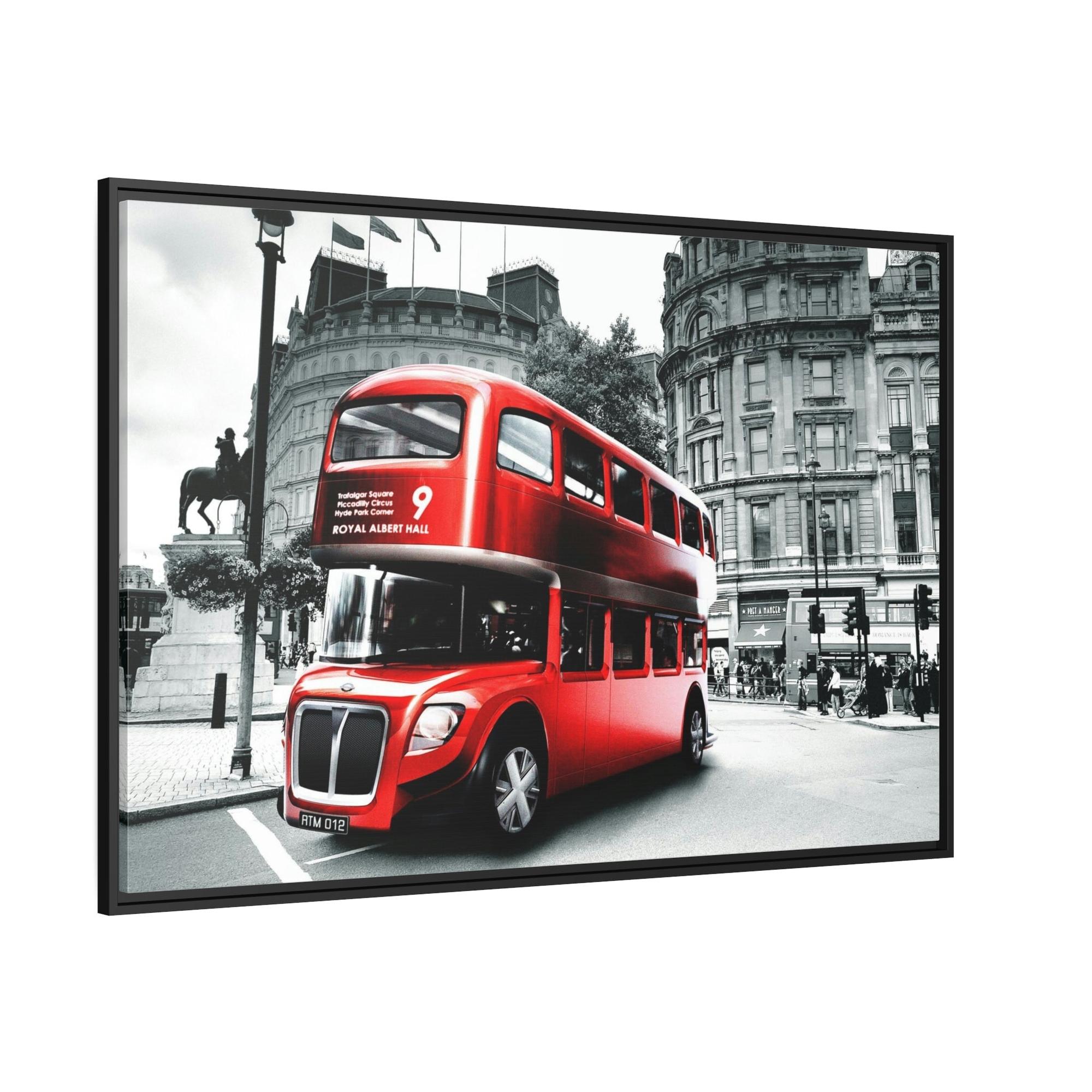 Bus Colorful Routes: Framed Poster showcasing a Vibrant Bus