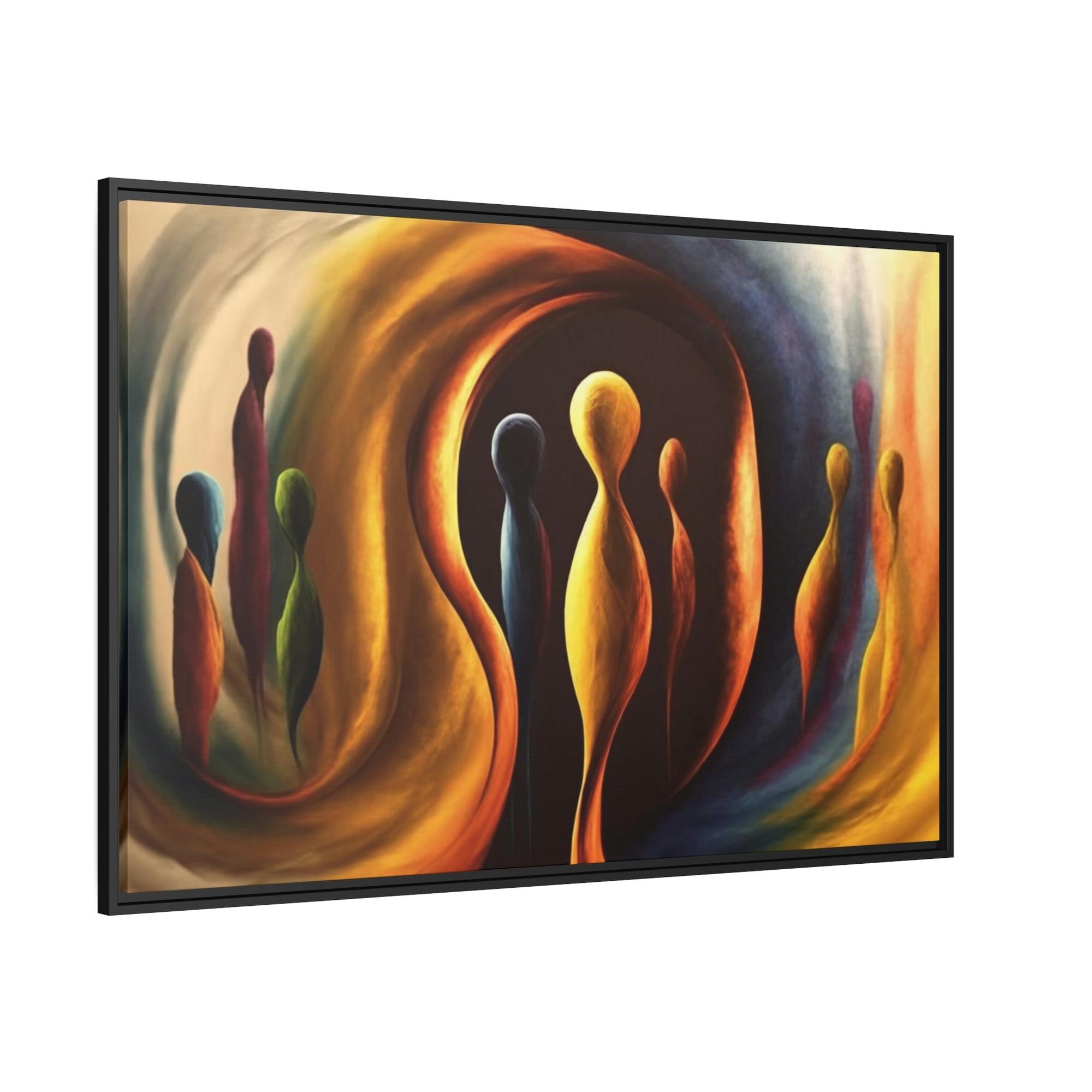 Abstract Figures Framed Poster & Poster of Abstract Figures: A Symphony of Movements