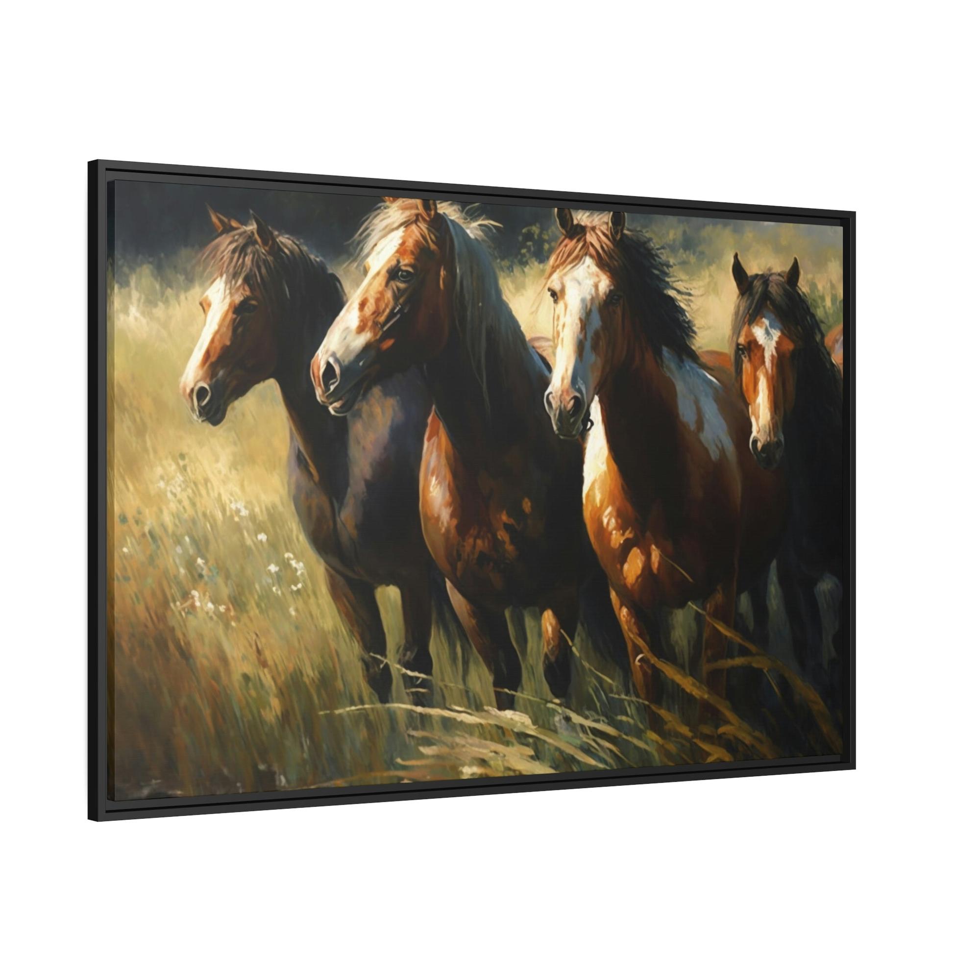 Horses Horses at Dawn: A Canvas Landscape