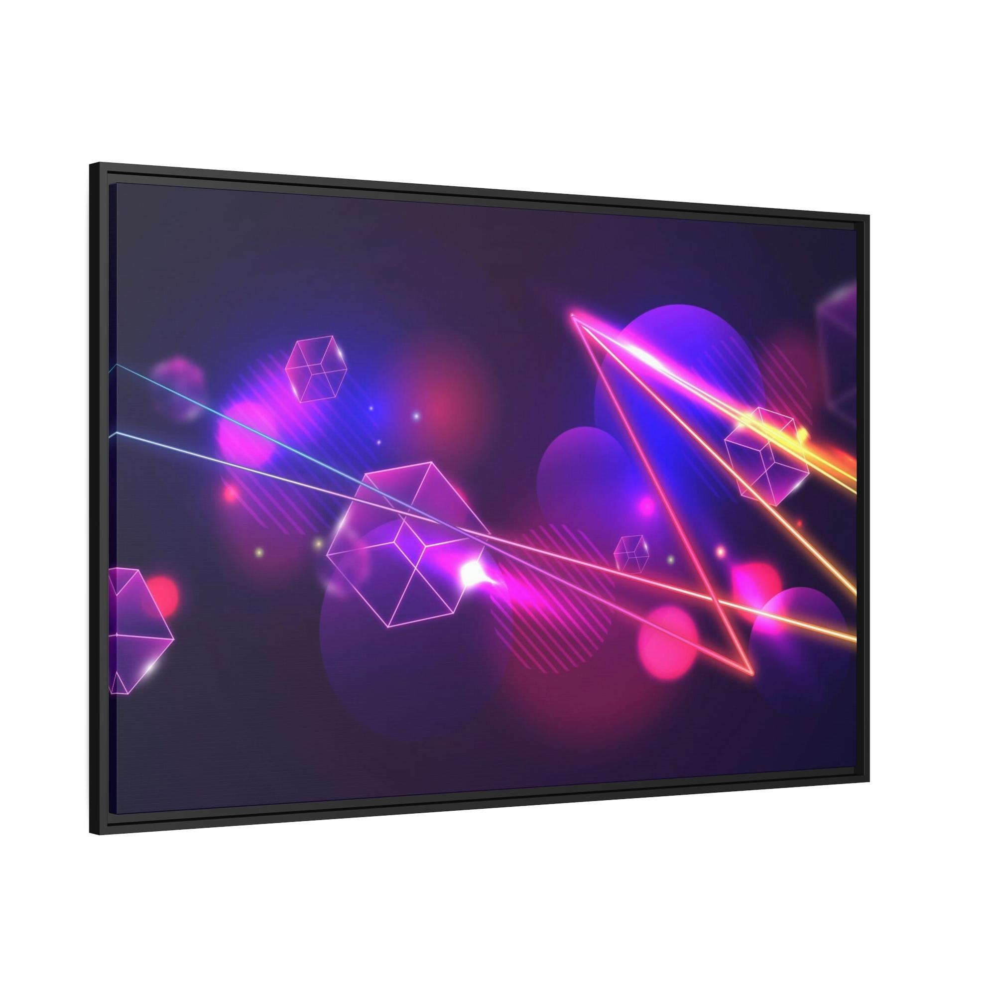Neon Radiant Abstraction: Vibrant Canvas Prints for Mesmerizing Wall Art Decor