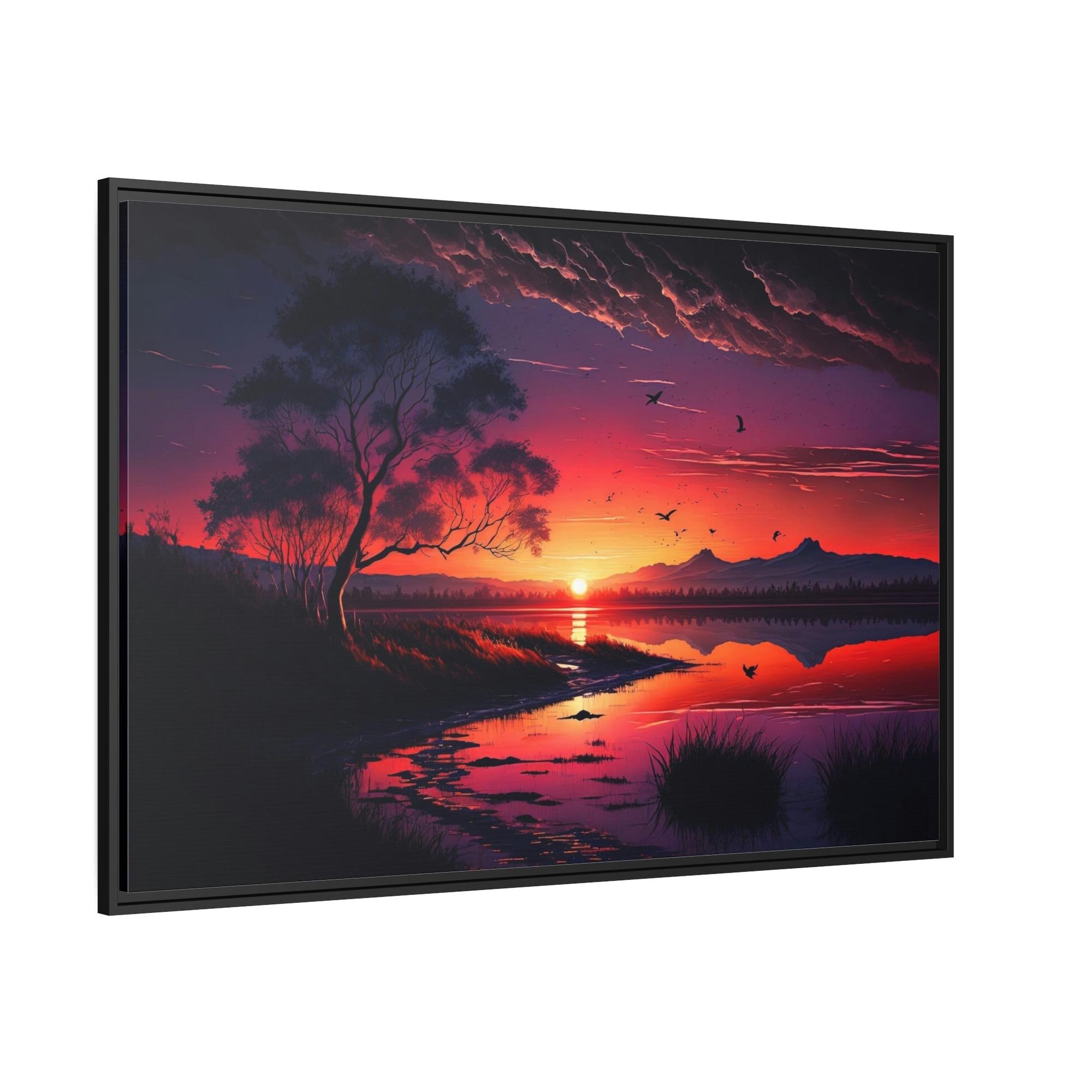 Lakes And Rivers River's Edge: Natural Canvas Wall Art of a Picturesque Riverbank