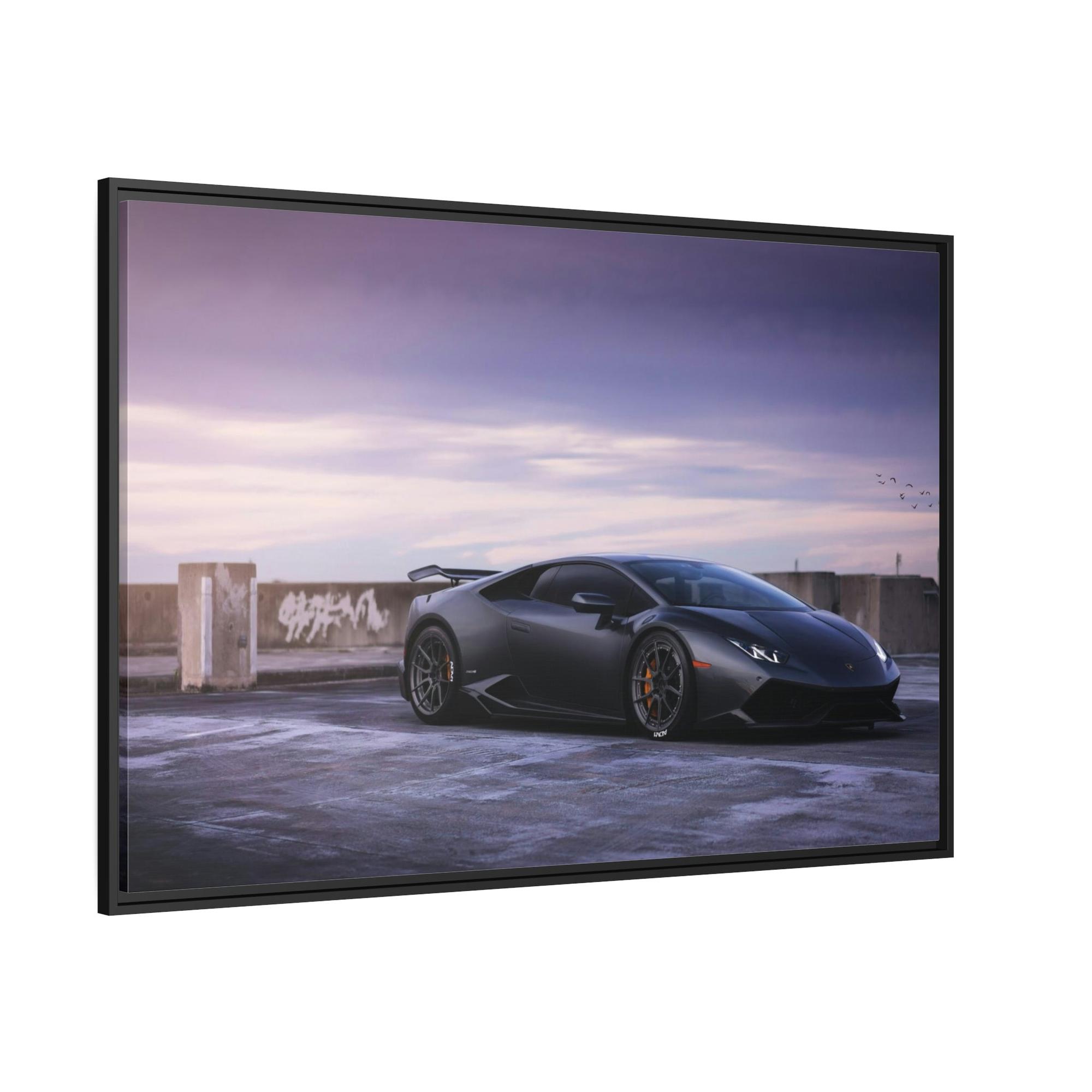 Lamborghini Racing into Luxury: Framed Lamborghini Canvas Print for Your Wall