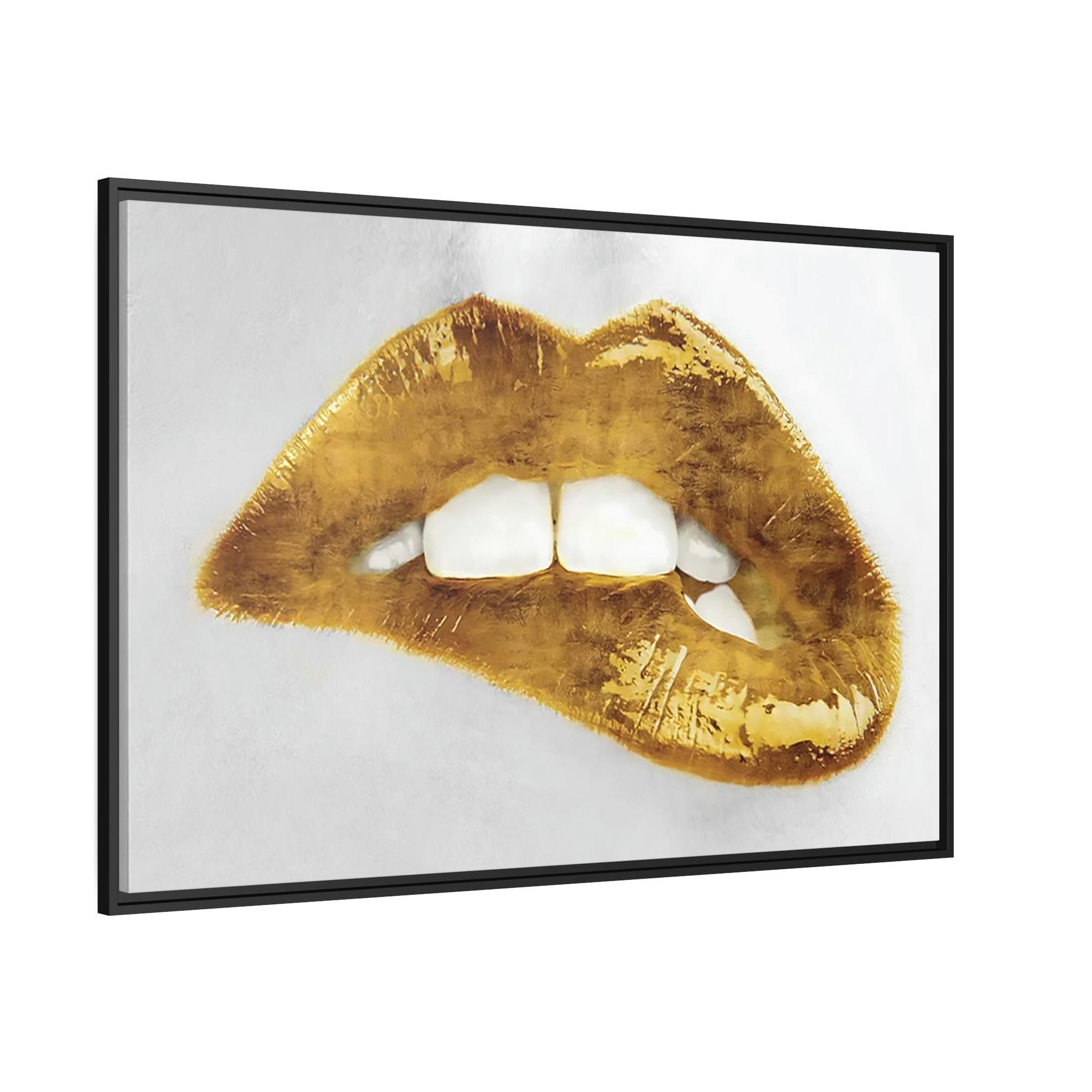 undefined The Luxury of Gold: Elegant Framed Canvas Print for Your Home