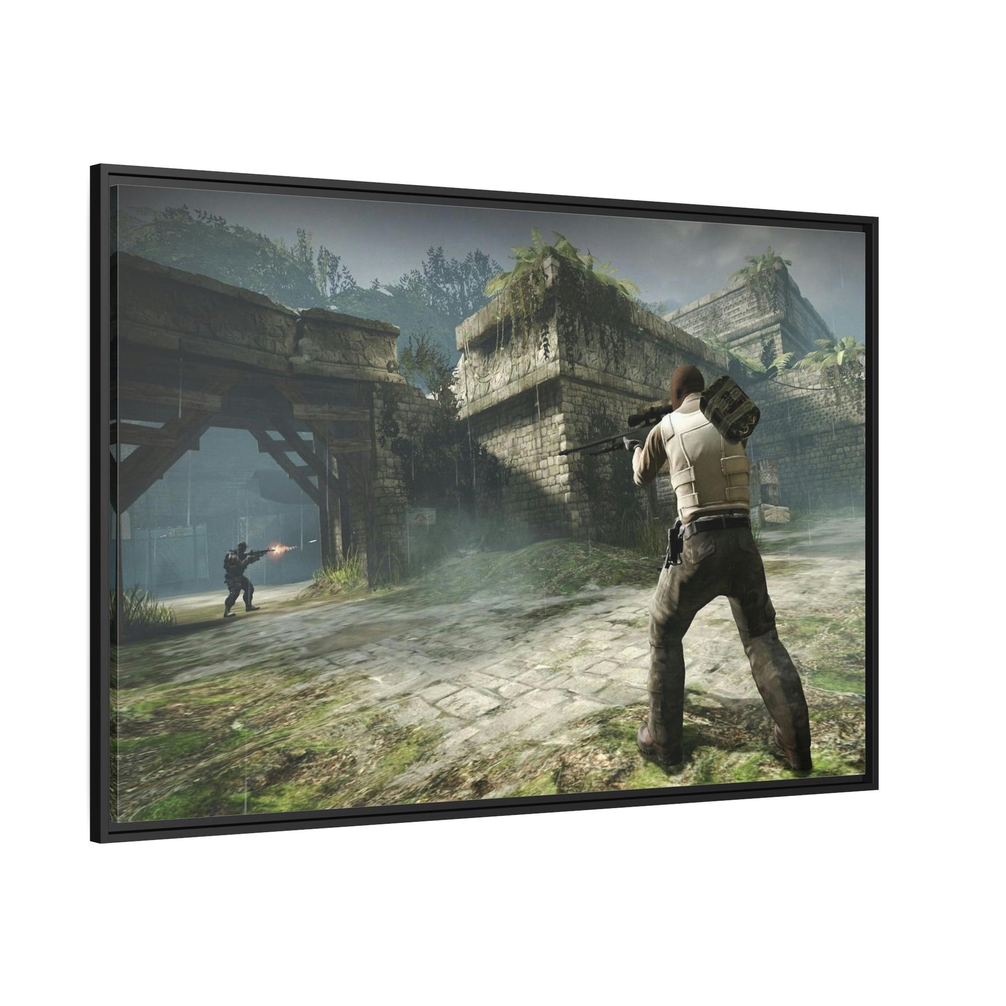 Counter Strike Counter Strike: Intense Gaming Wall Art on Natural Canvas & Poster