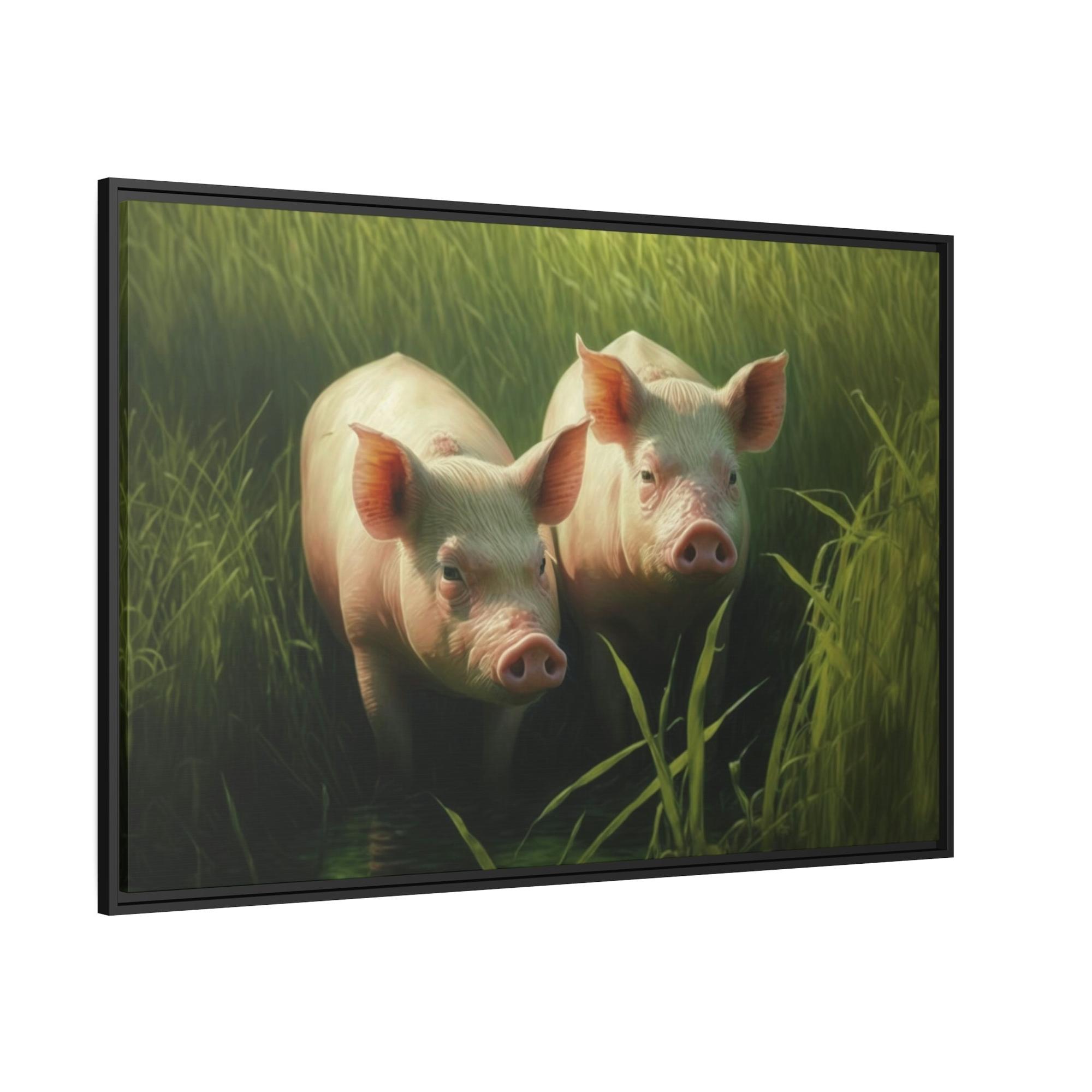 Pigs From Mud to Magic: A Joyful Gathering of Playful Pigs in the Meadow