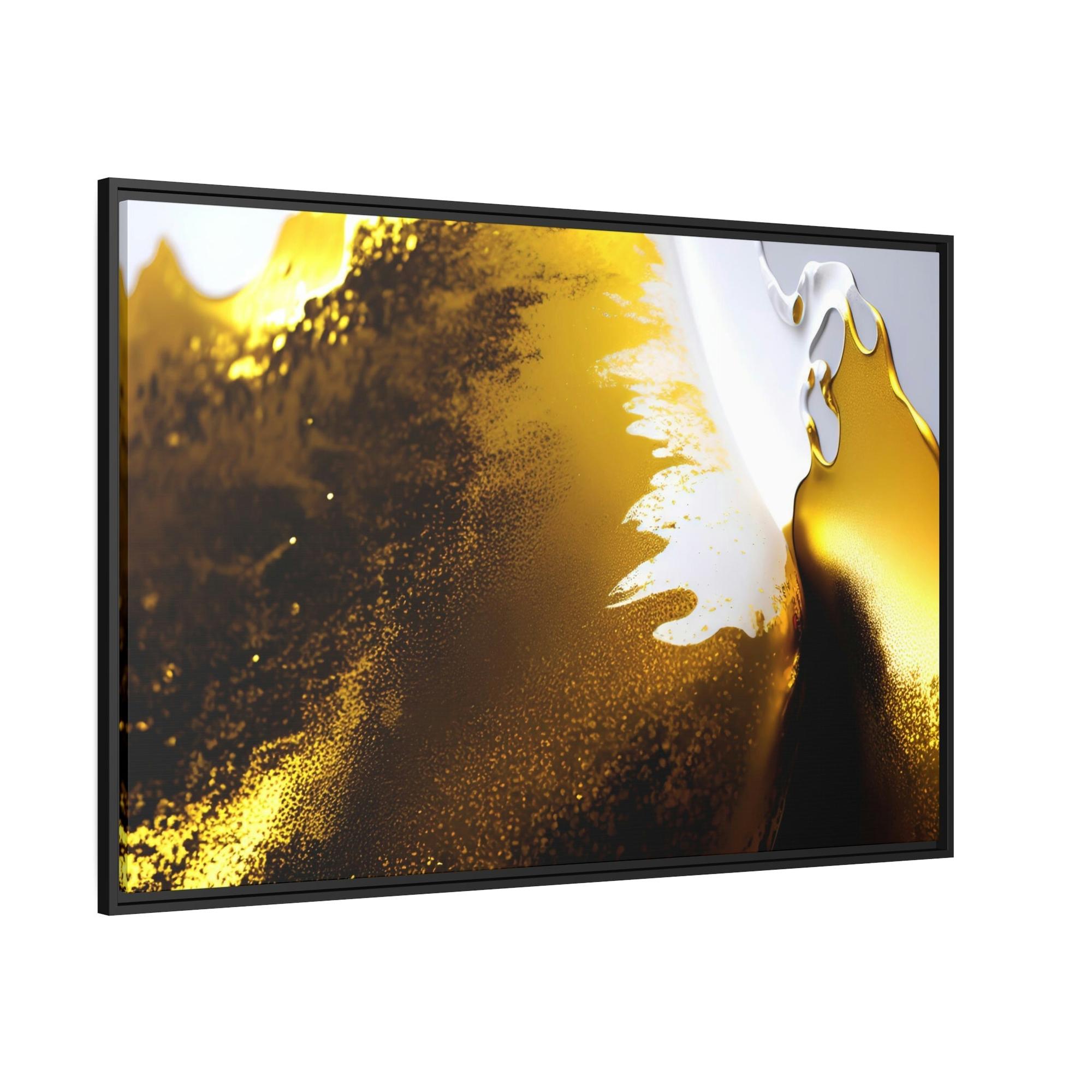 Gold Abstract Art Golden Abstractions: Print on Canvas of Abstract Gold Art