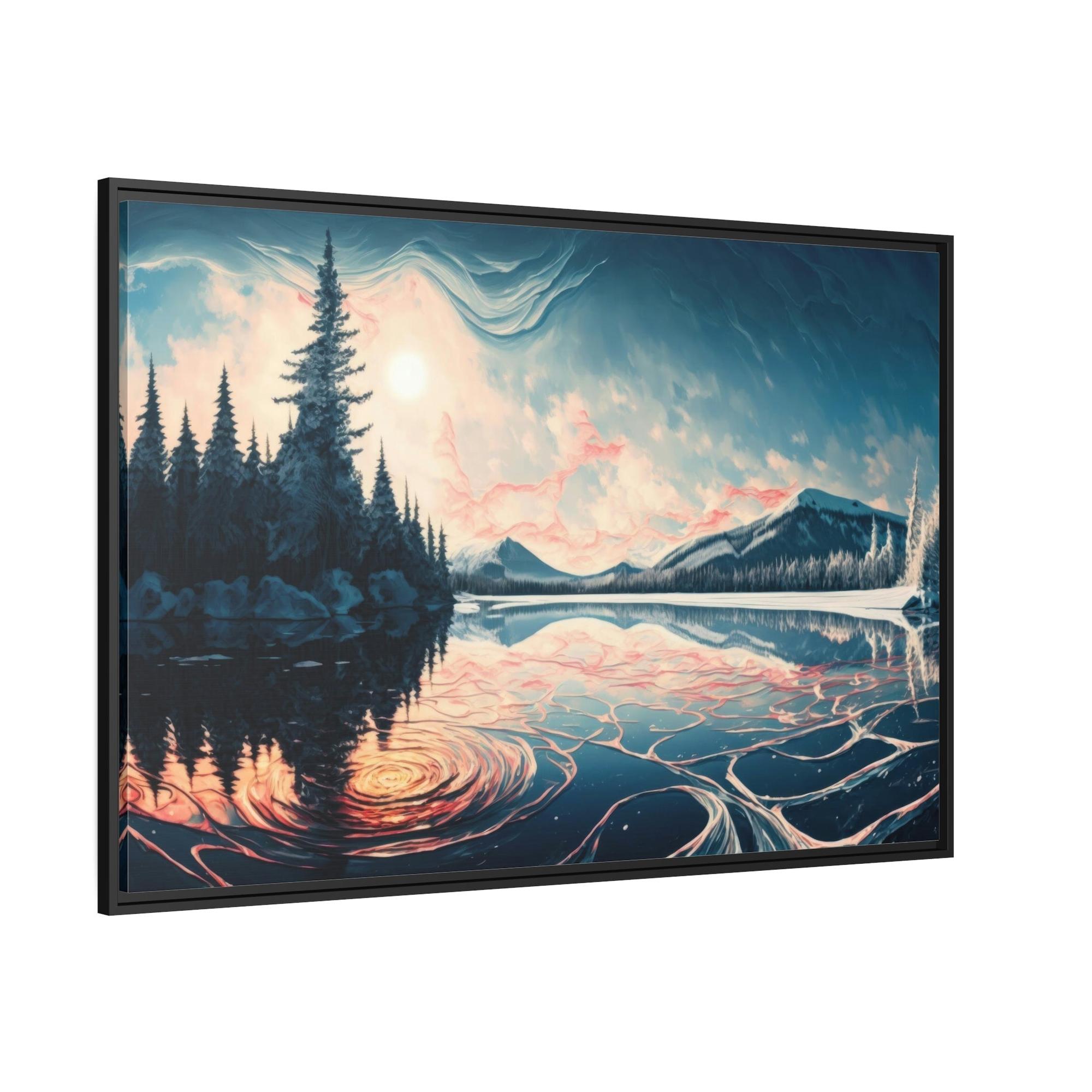 Lakes And Rivers Lakeside Memories: Print on Canvas & Poster of a Stunning Lake View