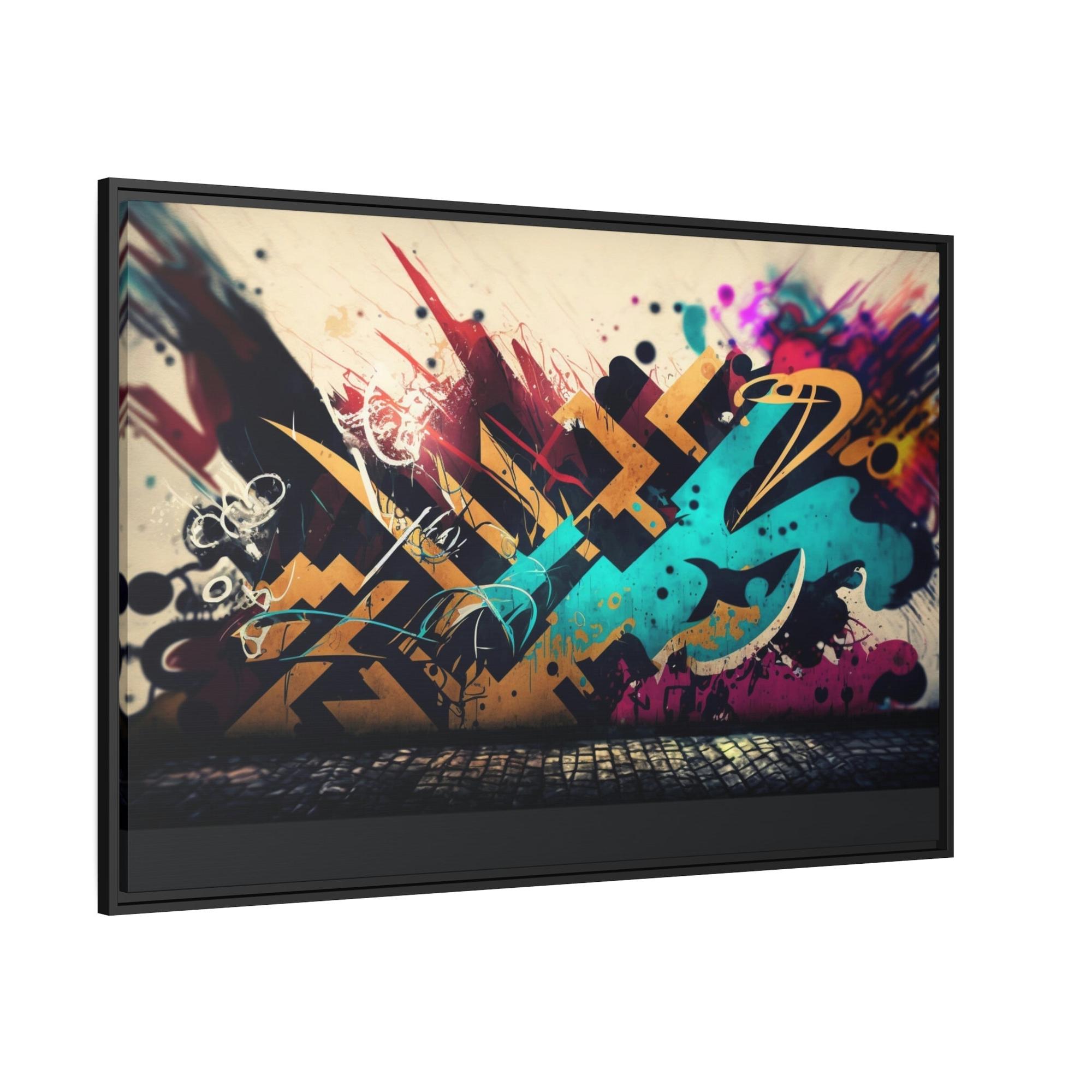 Abstract Graffiti Framed Canvas & Poster Print of Graffiti Art: A Burst of Energy
