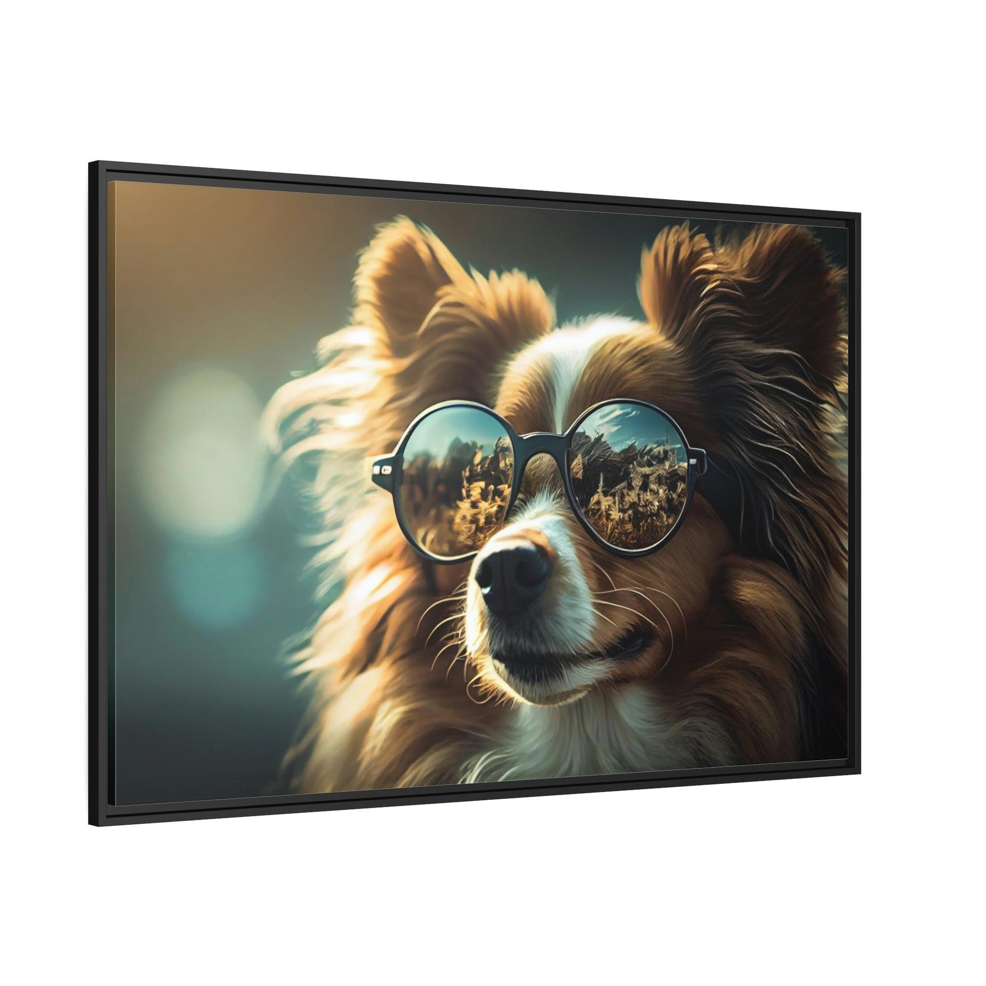 undefined Canine Curiosity: Natural Canvas Wall Art of Dogs Exploring the World