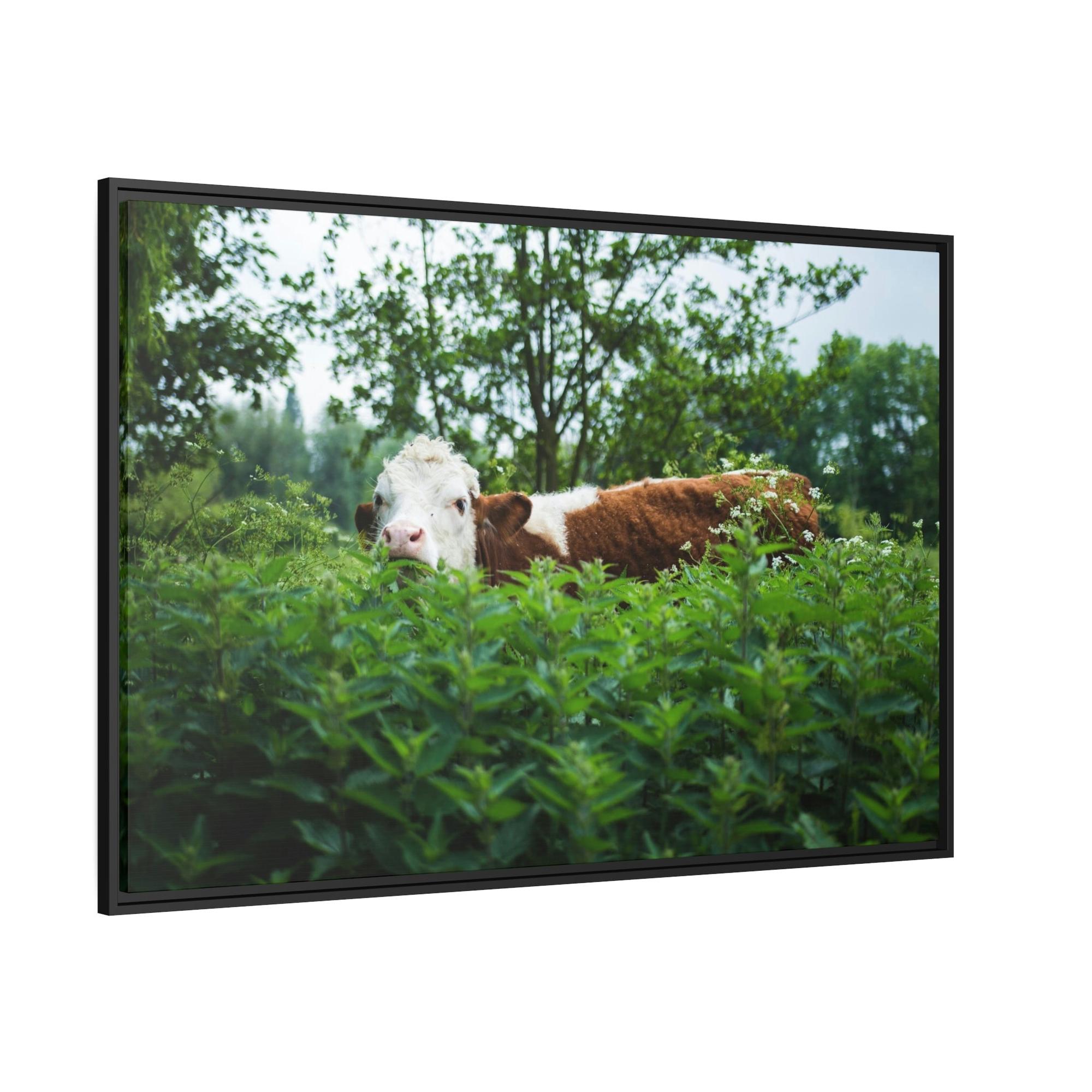 Cows The Art of Cow: Captivating Wall Art on Natural Canvas & Poster