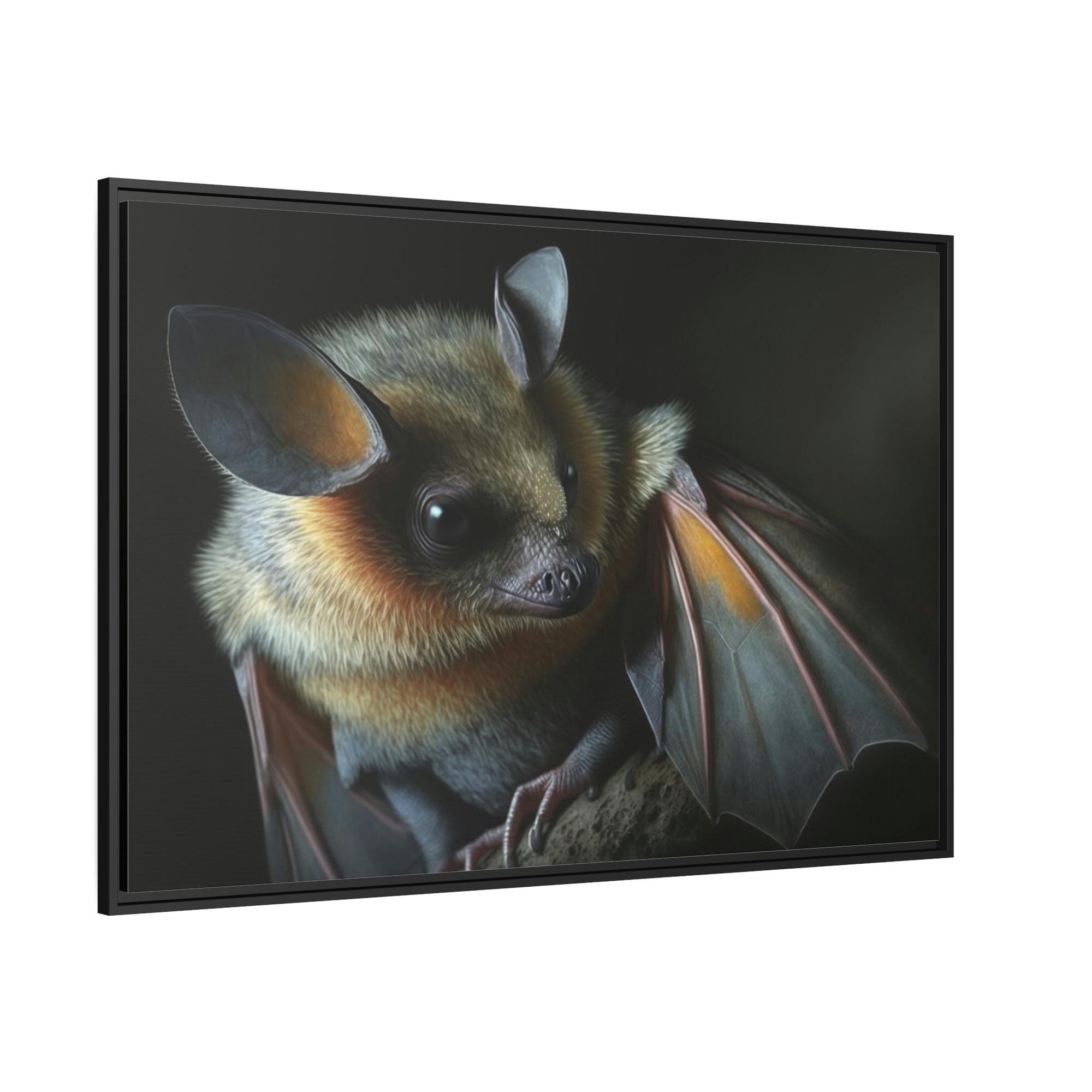 undefined The Elusive Hunter: Framed Canvas & Poster Print of a Bat in Action