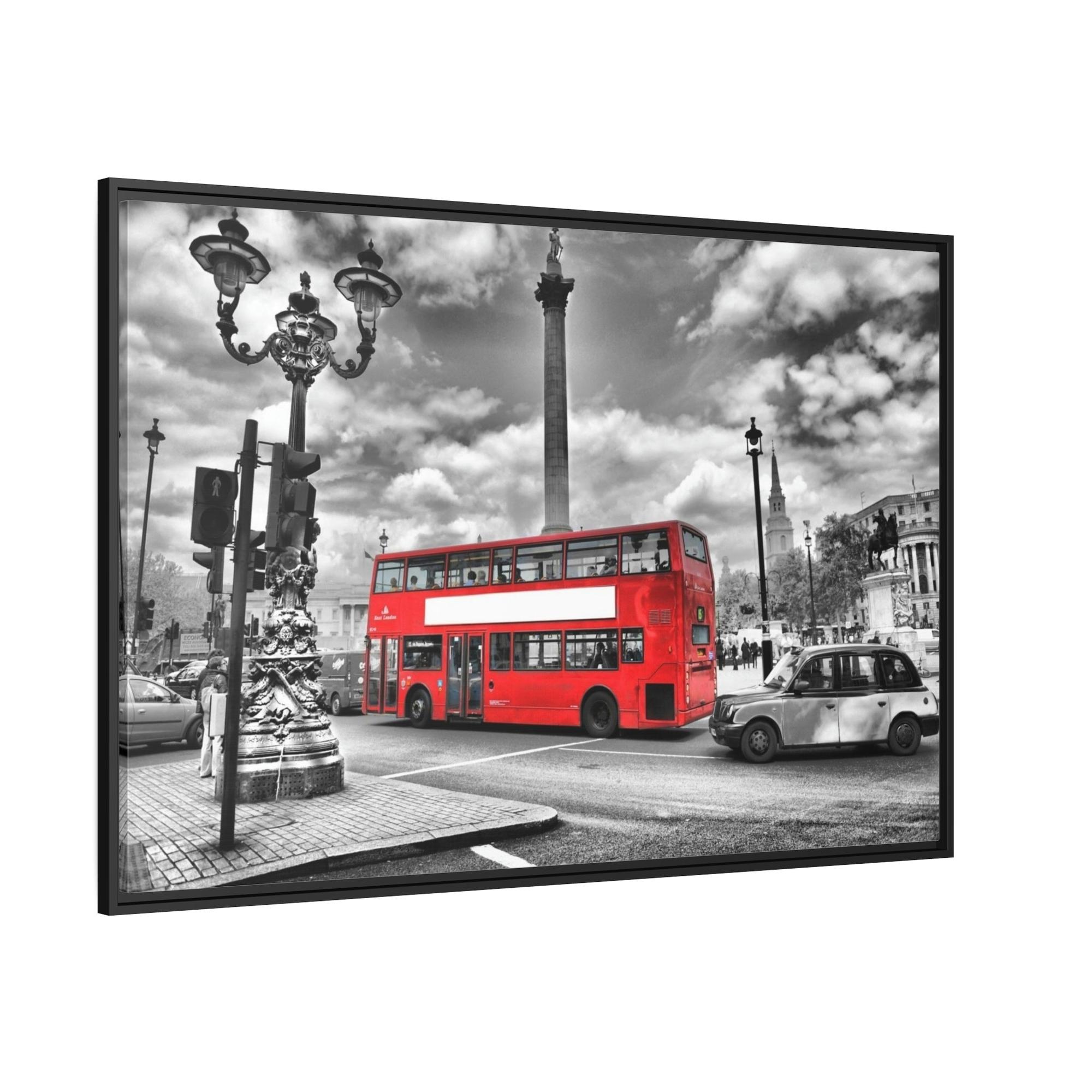 Bus Journey in Motion: Dynamic Bus Art on Framed Canvas