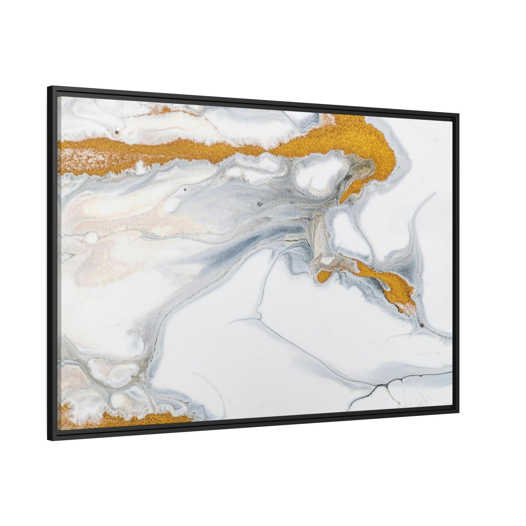 Gold Abstract Art Shining Brilliance: Mesmerizing Gold Abstract Wall Art Poster & Canvas