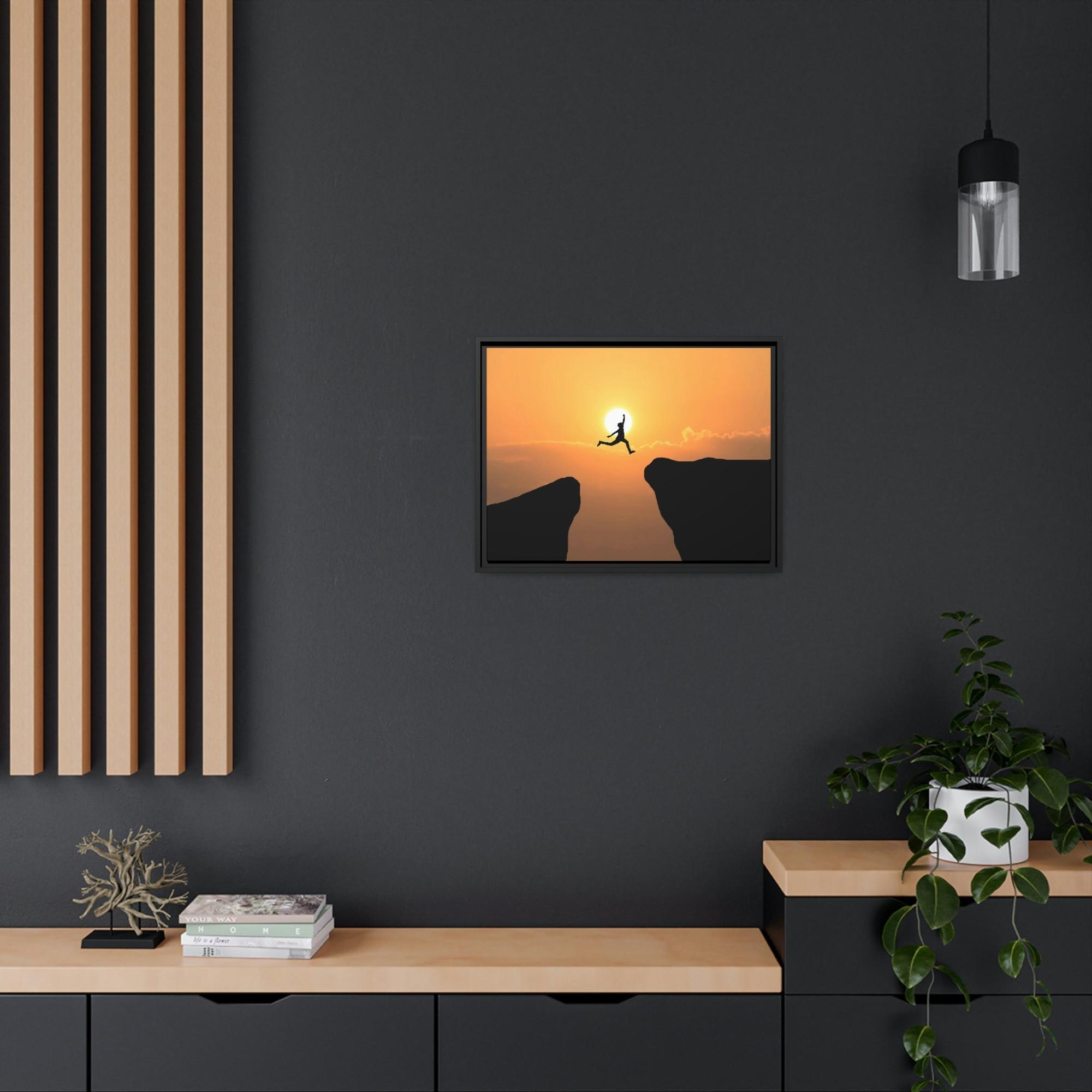 Cliffs The Cliff's Edge: Dramatic Canvas Print for Statement Decor