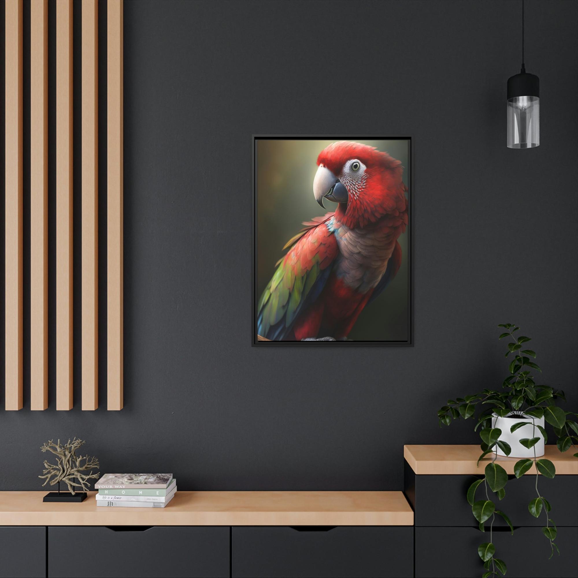Parrots Feathered Frenzy: A Canvas of Parrot Energy and Enthusiasm