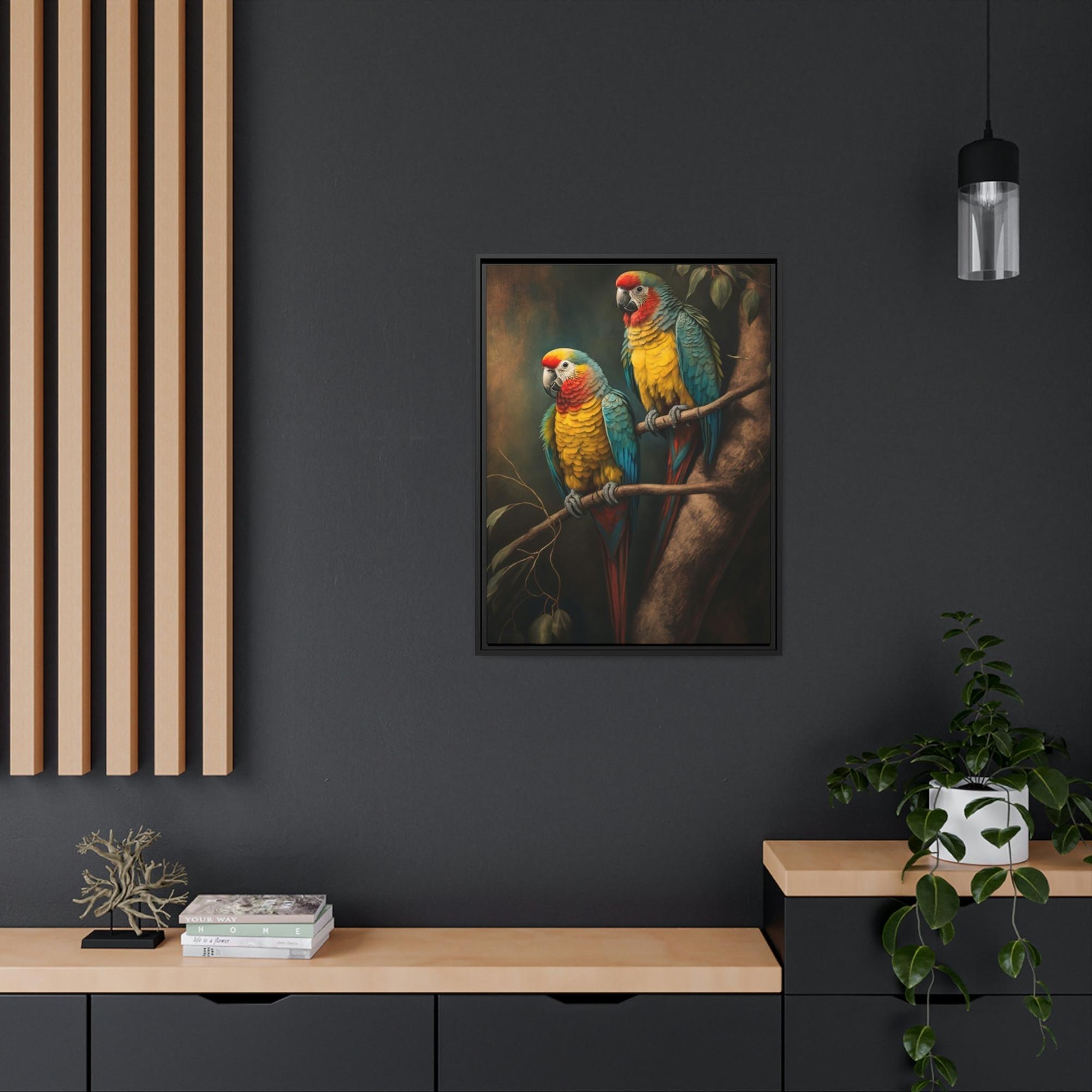 Parrots Tropical Symphony: A Canvas of Parrot Colors and Song