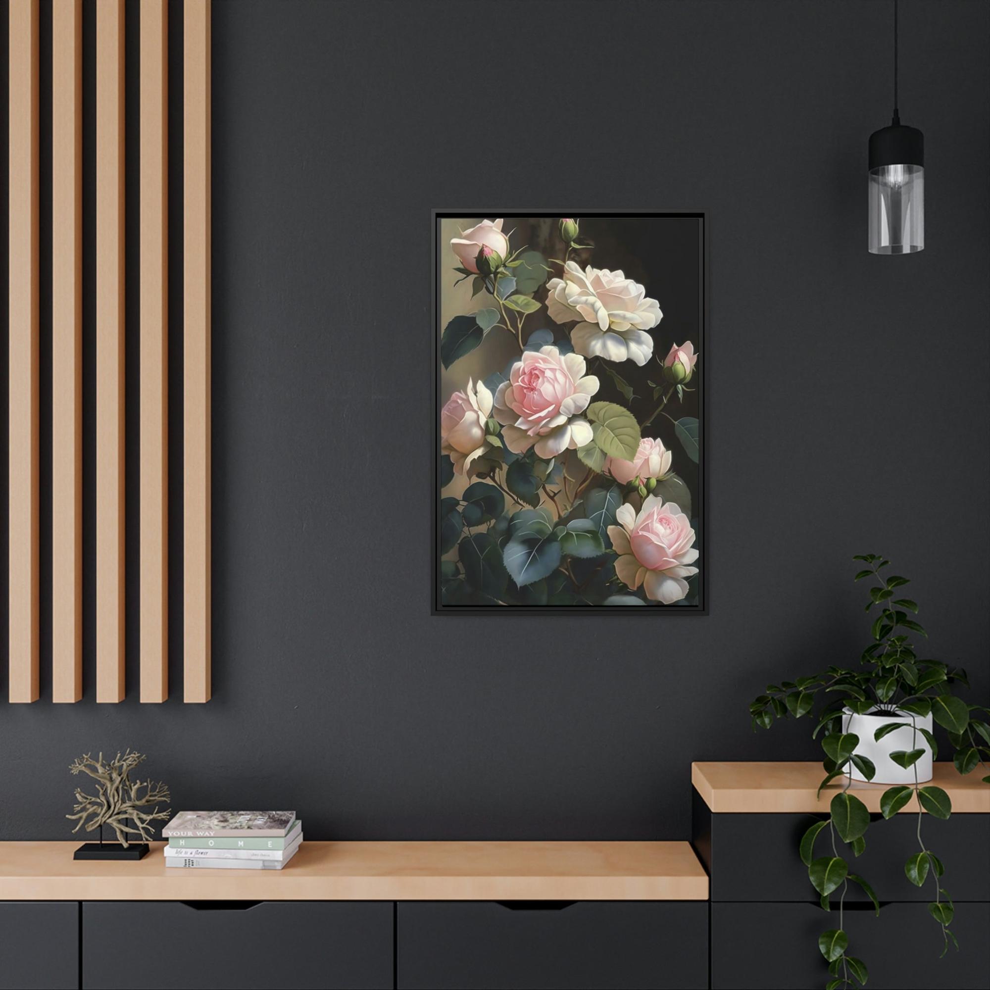 Roses Rose Serenade: A Romantic Painting on Canvas