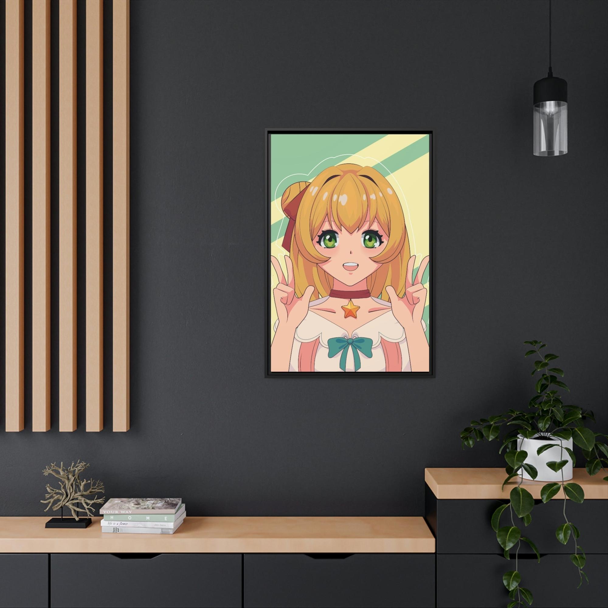 Anime Anime Fanatic: Framed Canvas Art with a Collection of Your Favorite Anime Characters