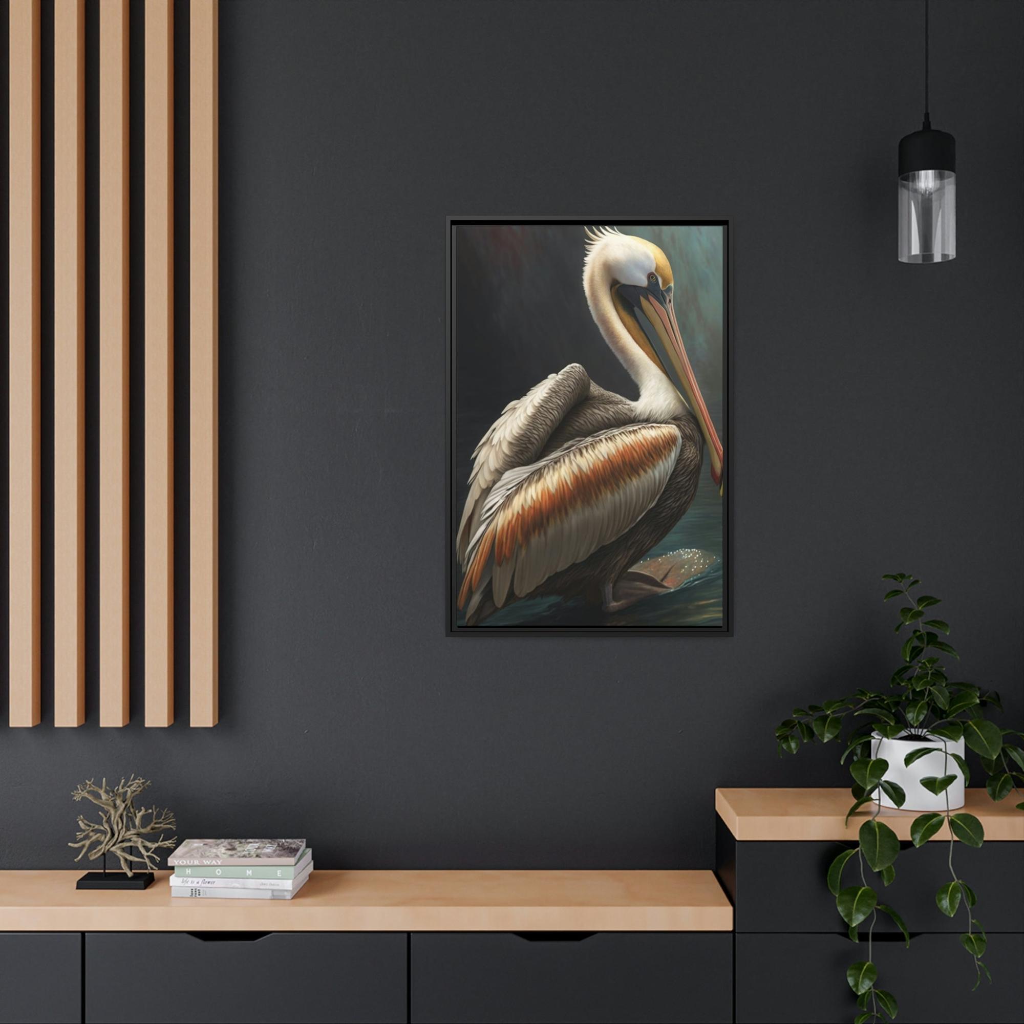 Pelicans Pelican Portrait: An Artistic Canvas Showcase