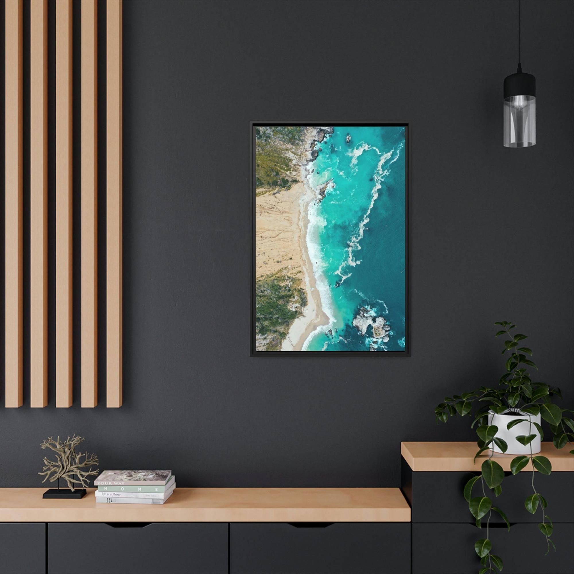 undefined Ocean Paradise: Art Print of a Breathtaking Island Beach on a Natural Canvas & Poster
