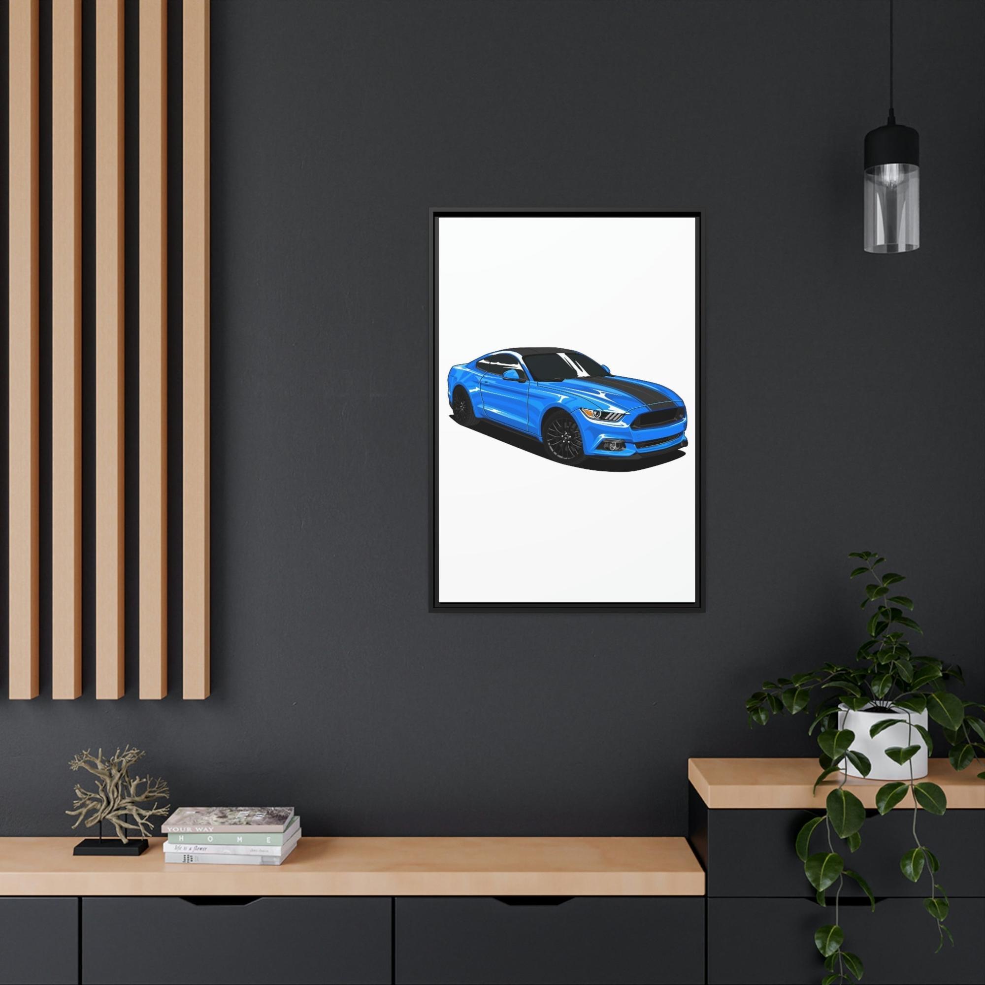 Mustang Living for the Drive: Mustang Sports Car Canvas & Poster Wall Art for Auto Enthusiasts